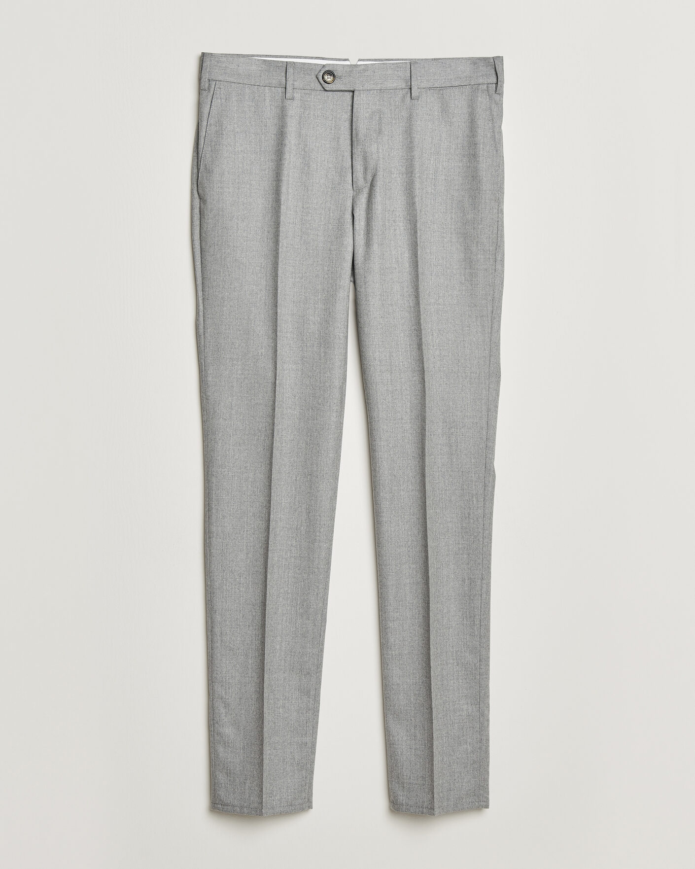 Herren | Hosen | Brunello Cucinelli | Slim Fit Flannel Trousers Light Grey