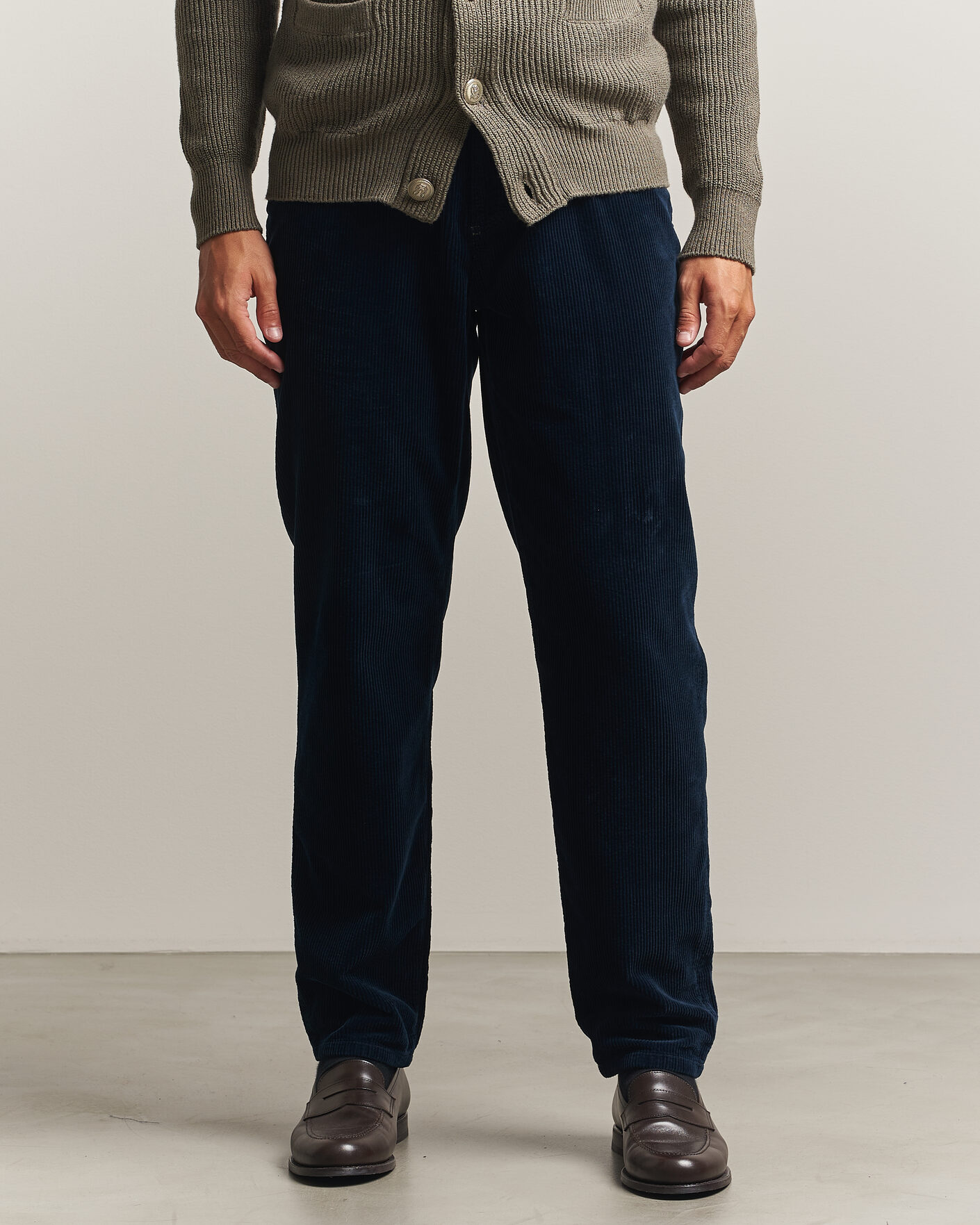 Herren | Hosen | Brunello Cucinelli | Leisure Fit Corduroy 5-Pocket Pants Navy