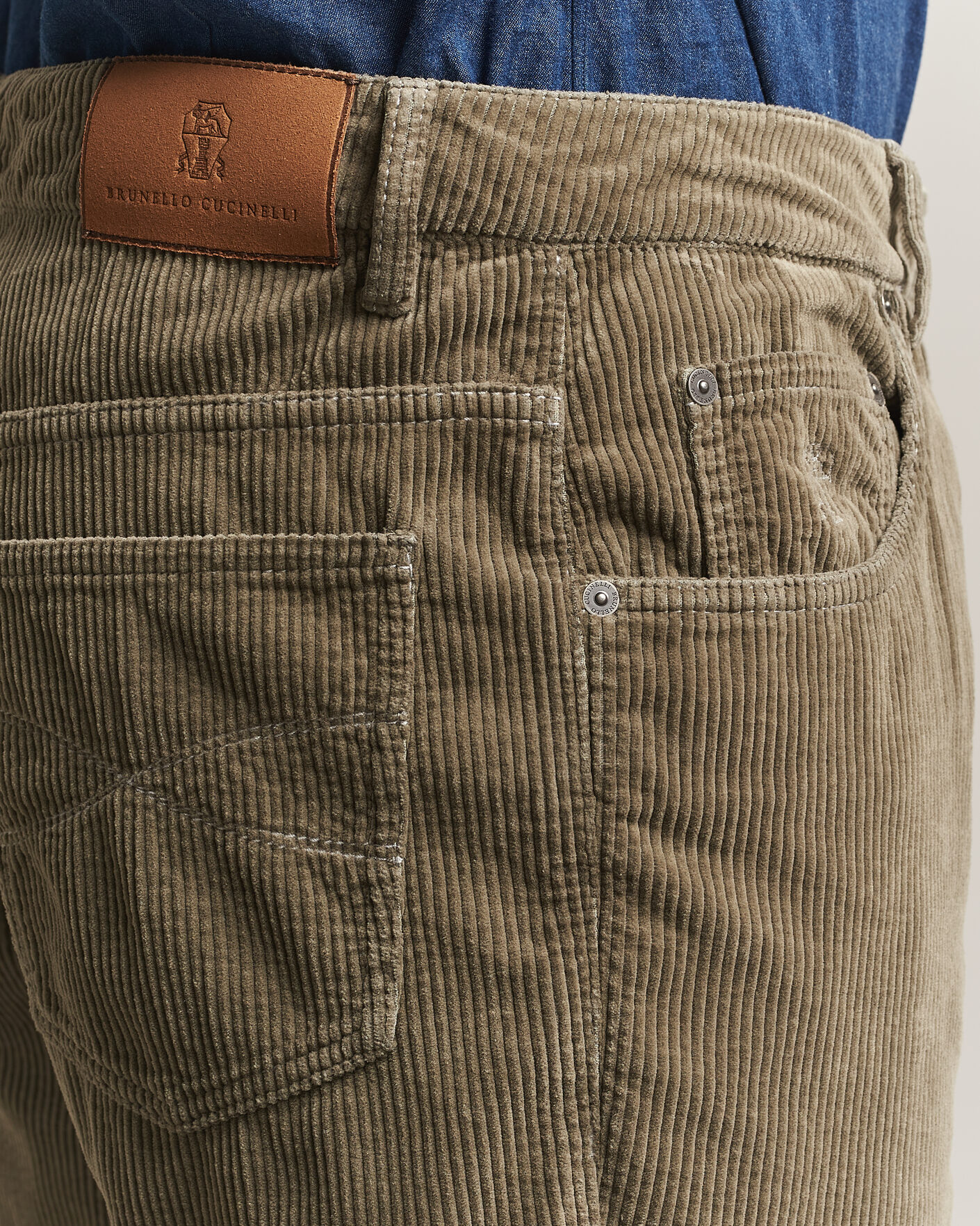 Herren | Hosen | Brunello Cucinelli | Leisure Fit Corduroy 5-Pocket Pants Olive