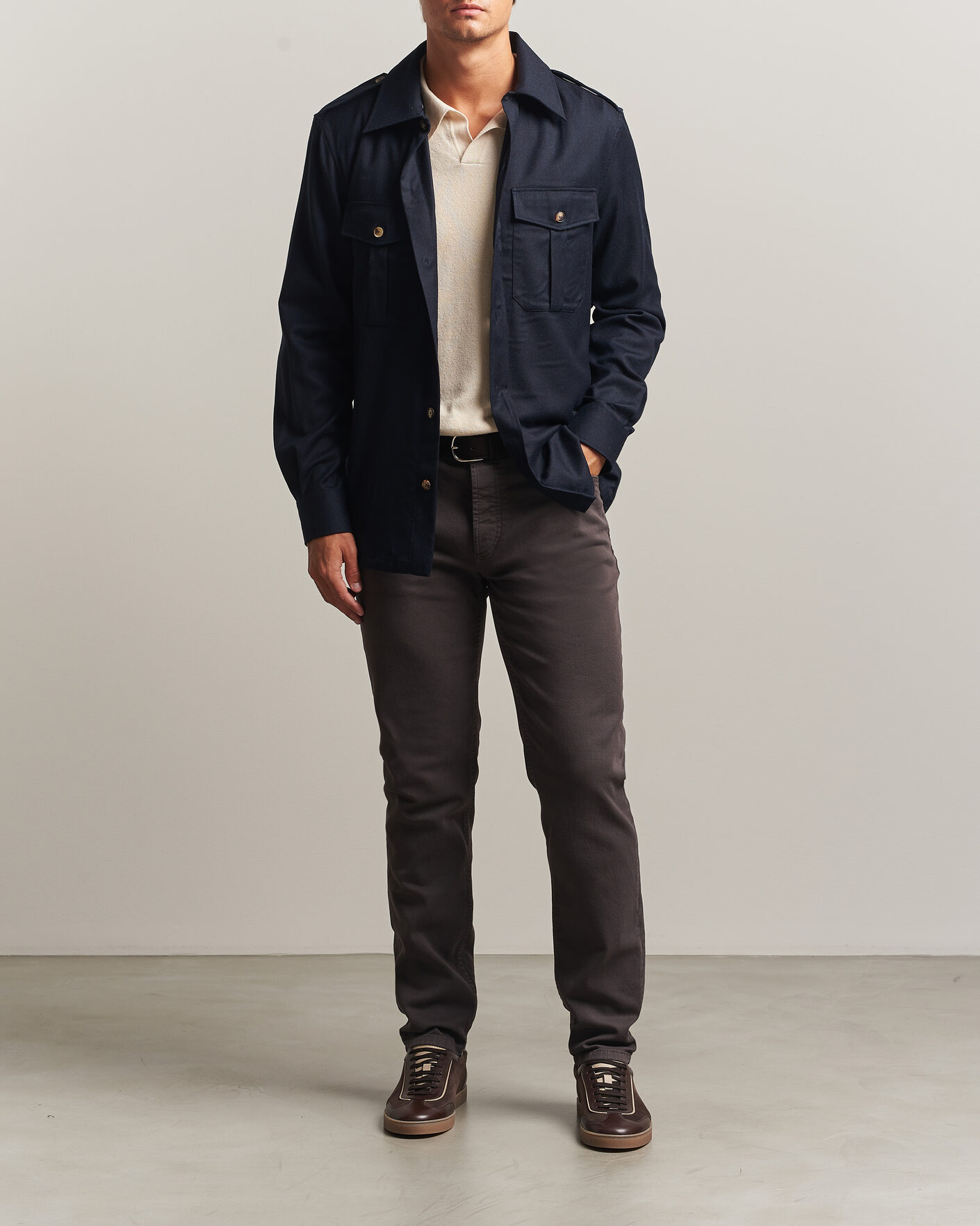 Herren | Hosen | Brunello Cucinelli | Slim Fit Bull Denim Pants Dark Brown