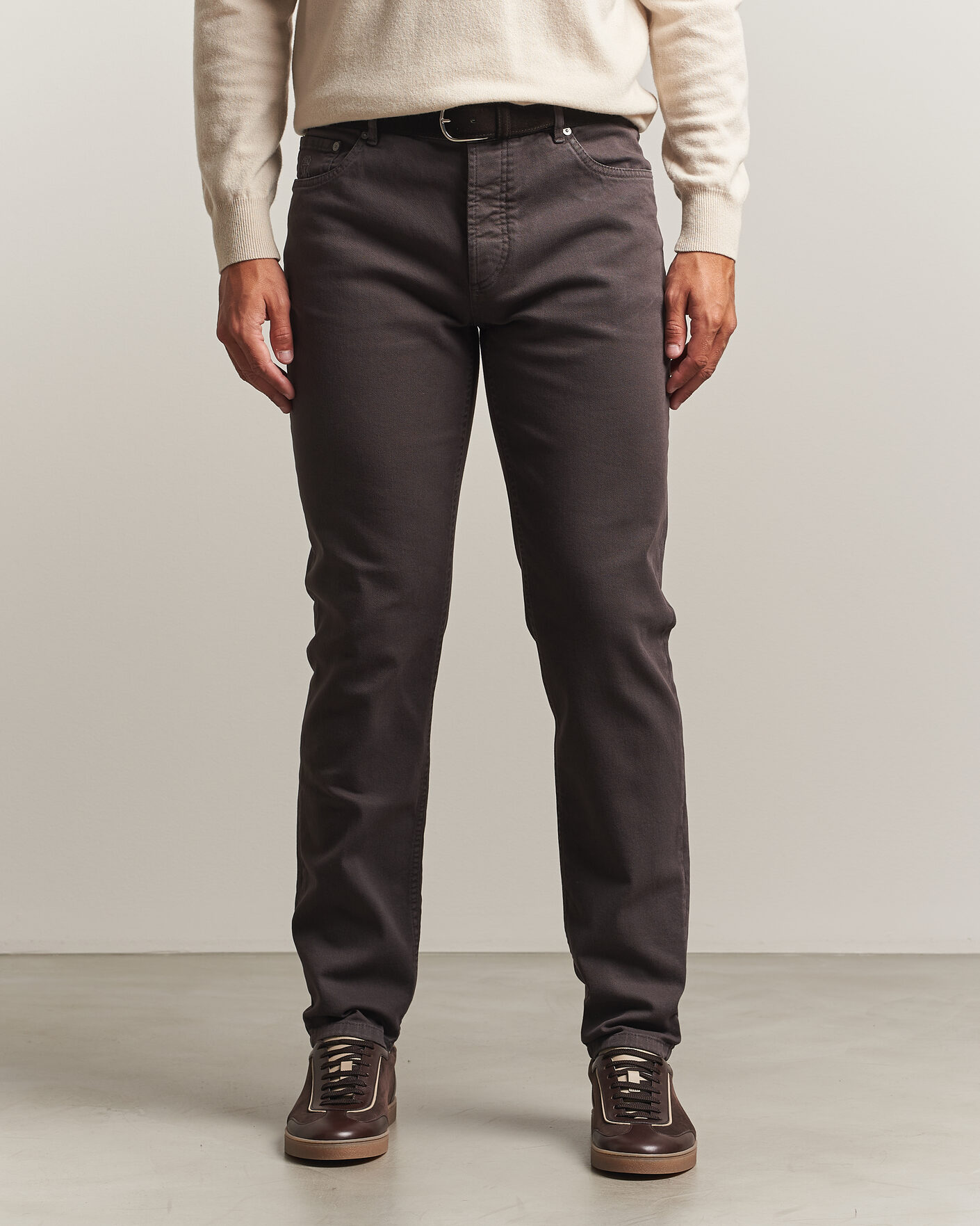Herren | Hosen | Brunello Cucinelli | Slim Fit Bull Denim Pants Dark Brown