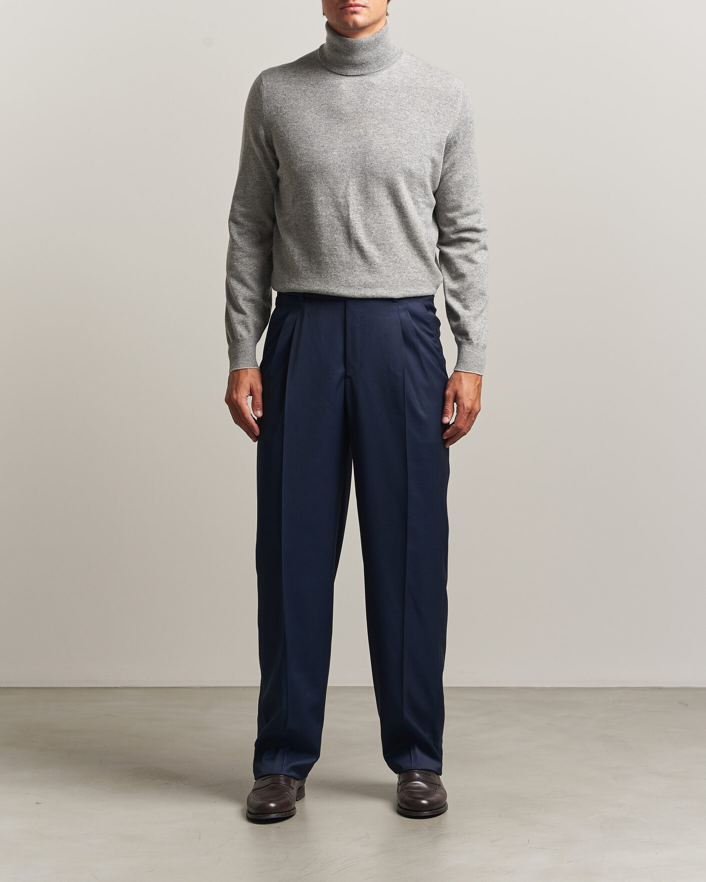 Herren | Pullover | Brunello Cucinelli | 2 Ply Cashmere Rollneck Grey Melange