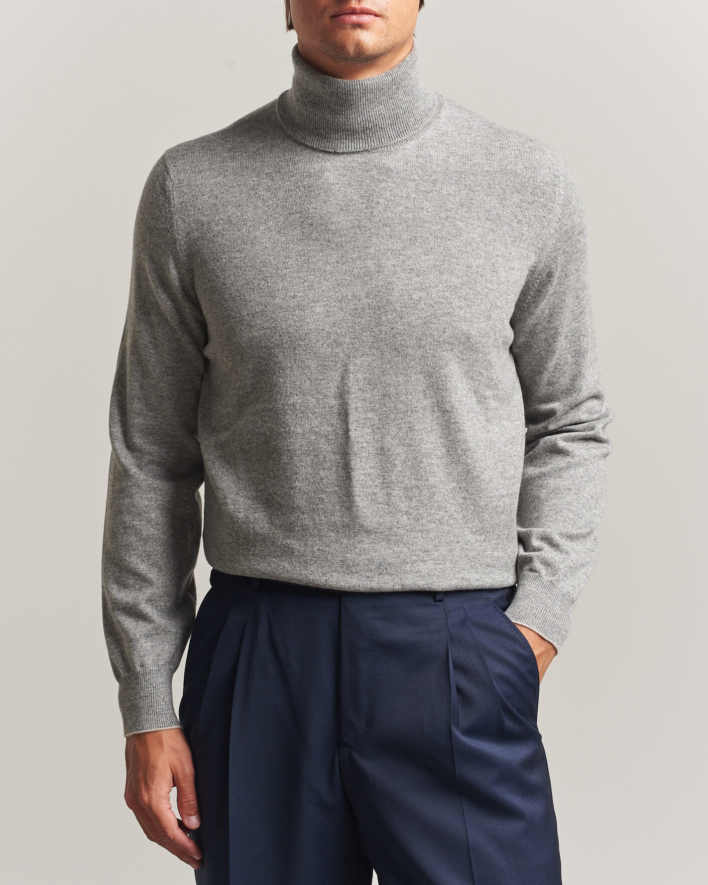 Herren | Pullover | Brunello Cucinelli | 2 Ply Cashmere Rollneck Grey Melange