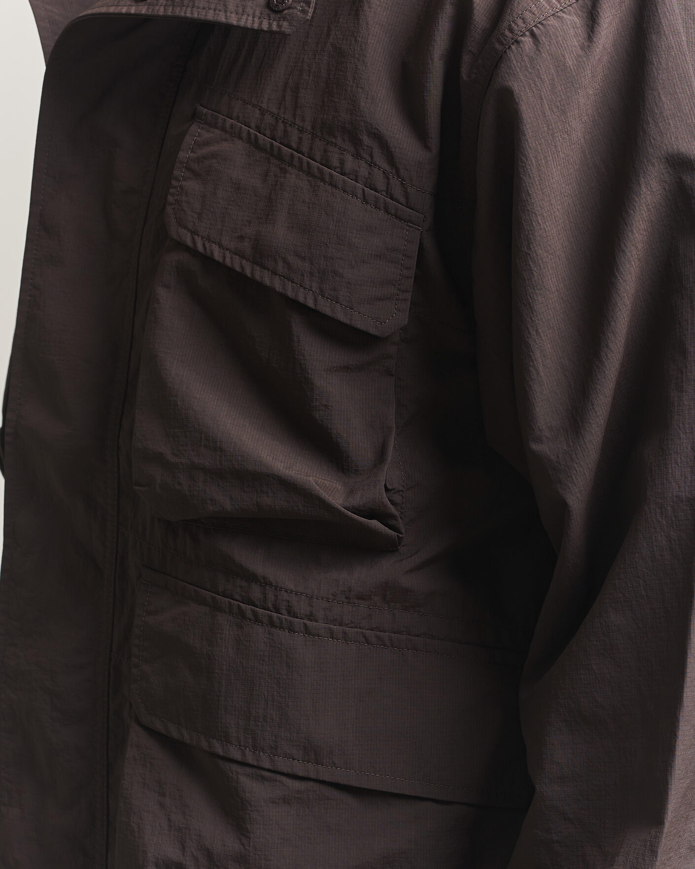 Herren | Jacken | Snow Peak | Nylon Double Rip Jacket Dark Brown