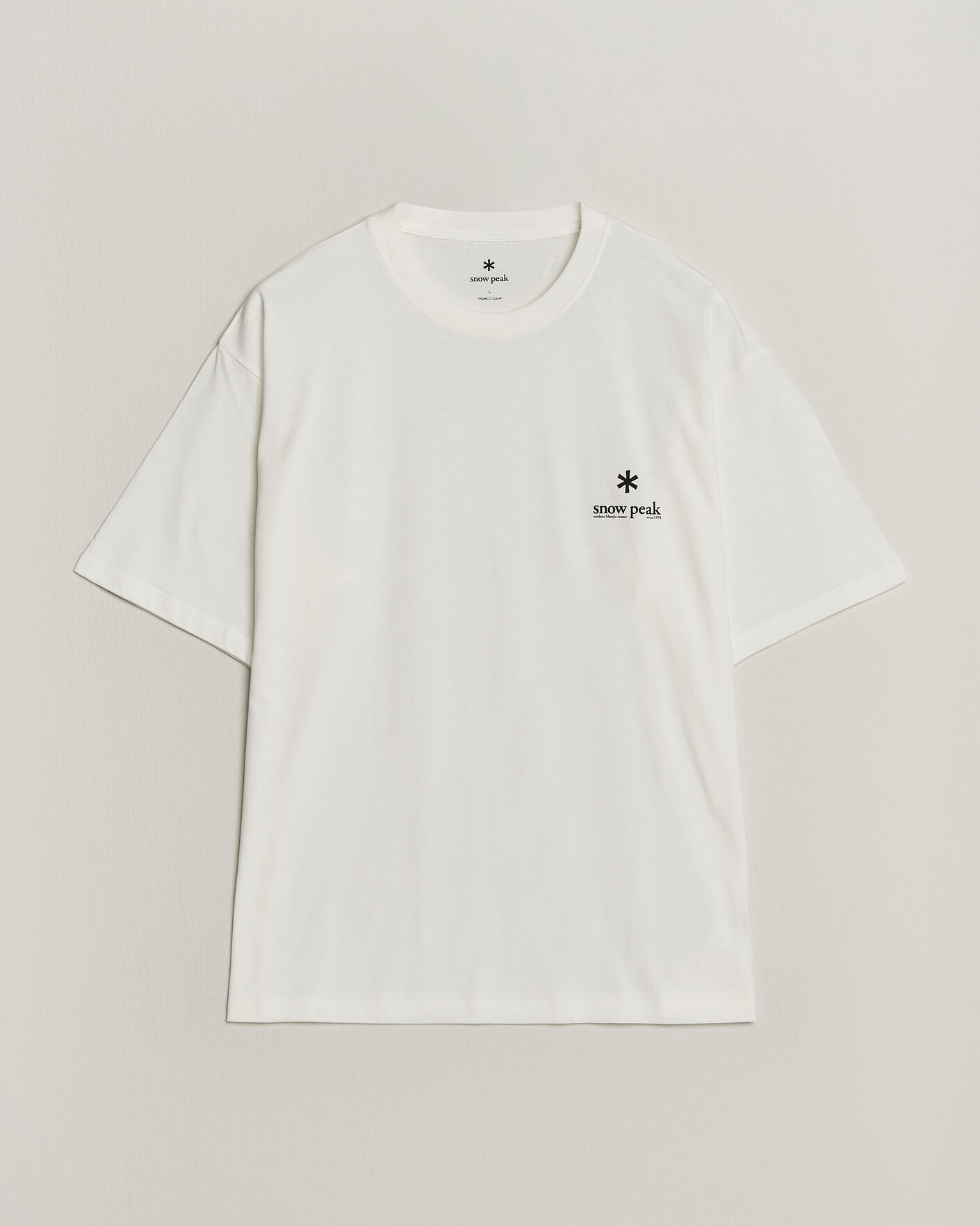 Herren | T-Shirts | Snow Peak | Soft Cotton Relaxed Logo T-Shirt Off White