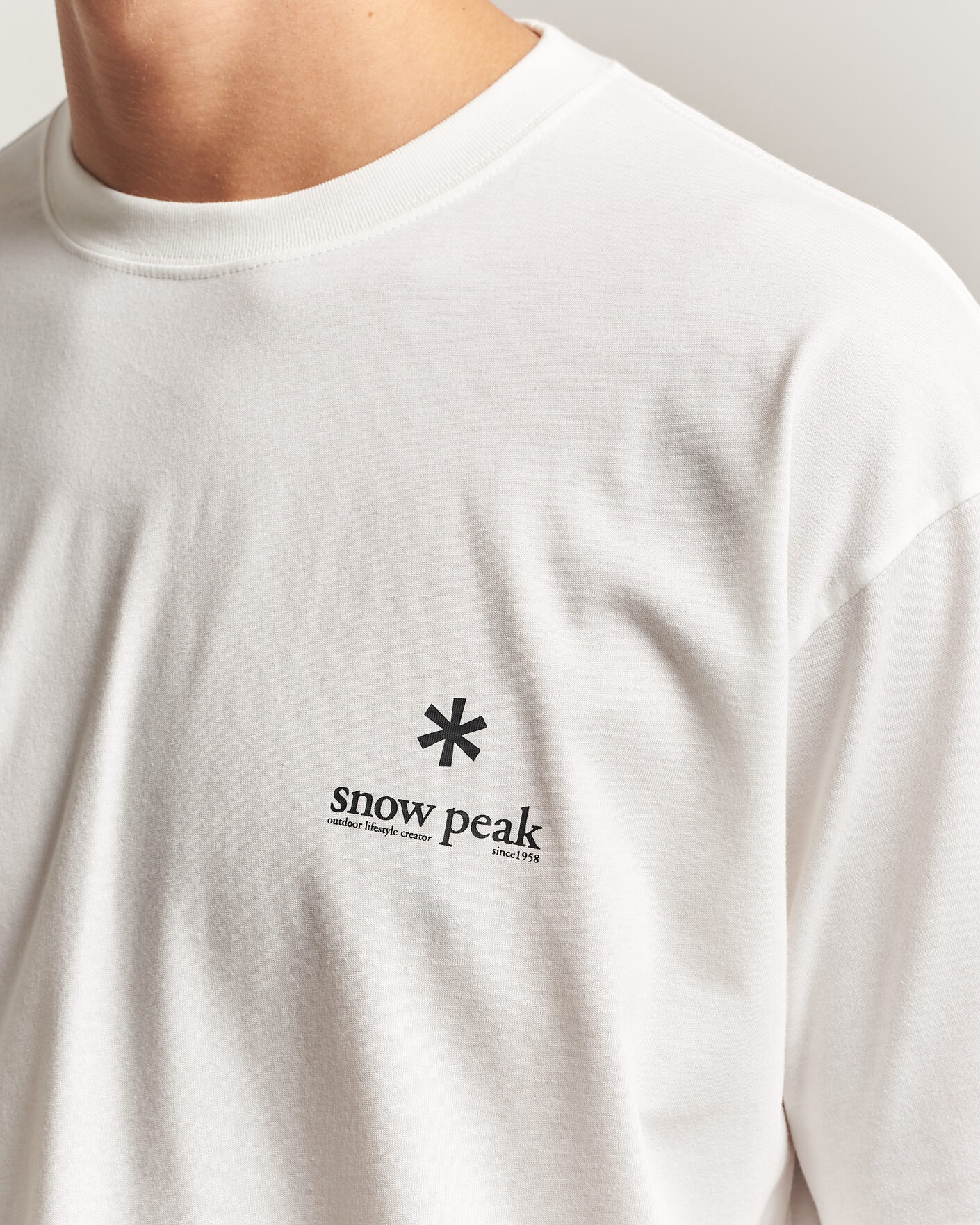Herren | T-Shirts | Snow Peak | Soft Cotton Relaxed Logo T-Shirt Off White