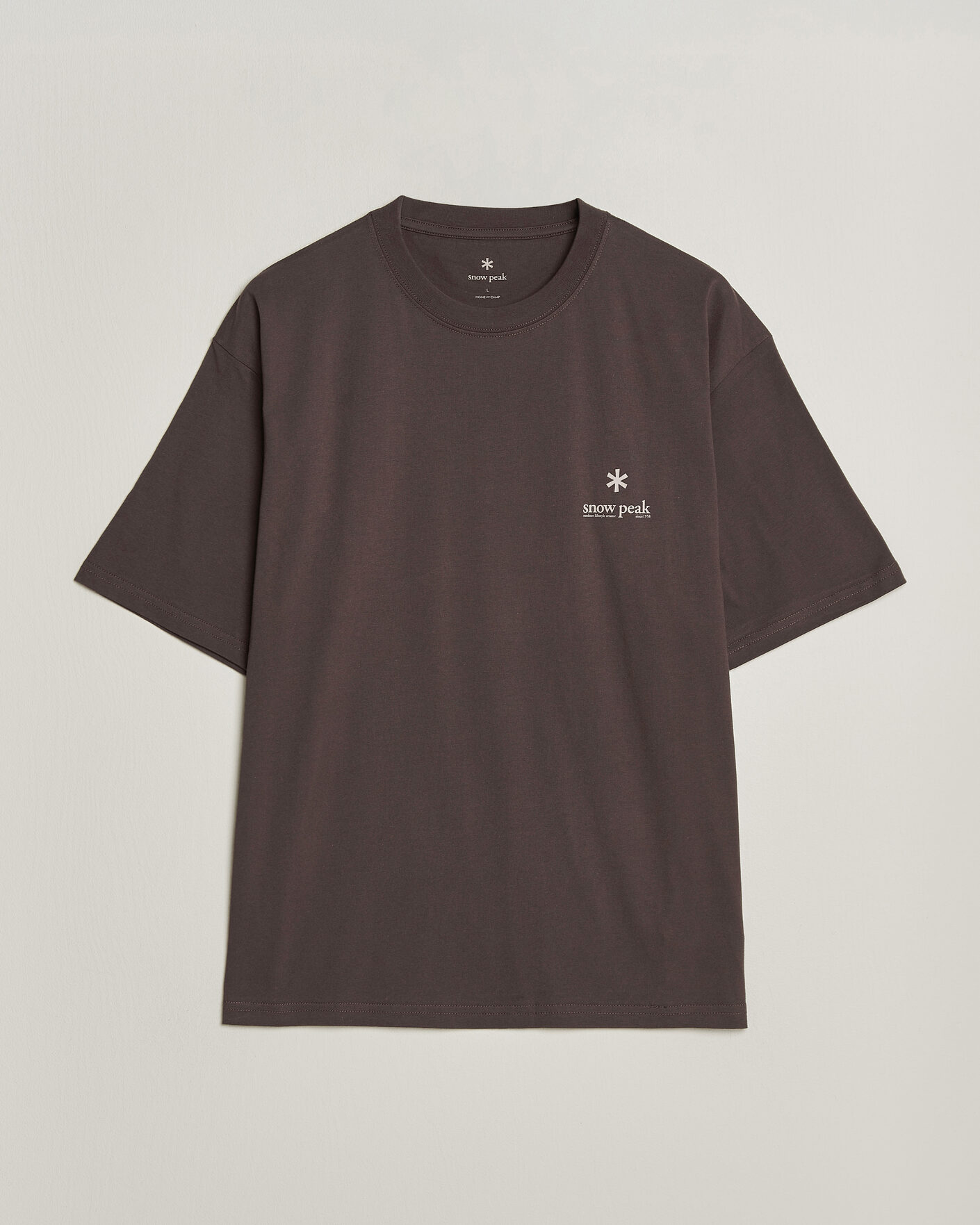 Herren | T-Shirts | Snow Peak | Soft Cotton Relaxed Logo T-Shirt Brown