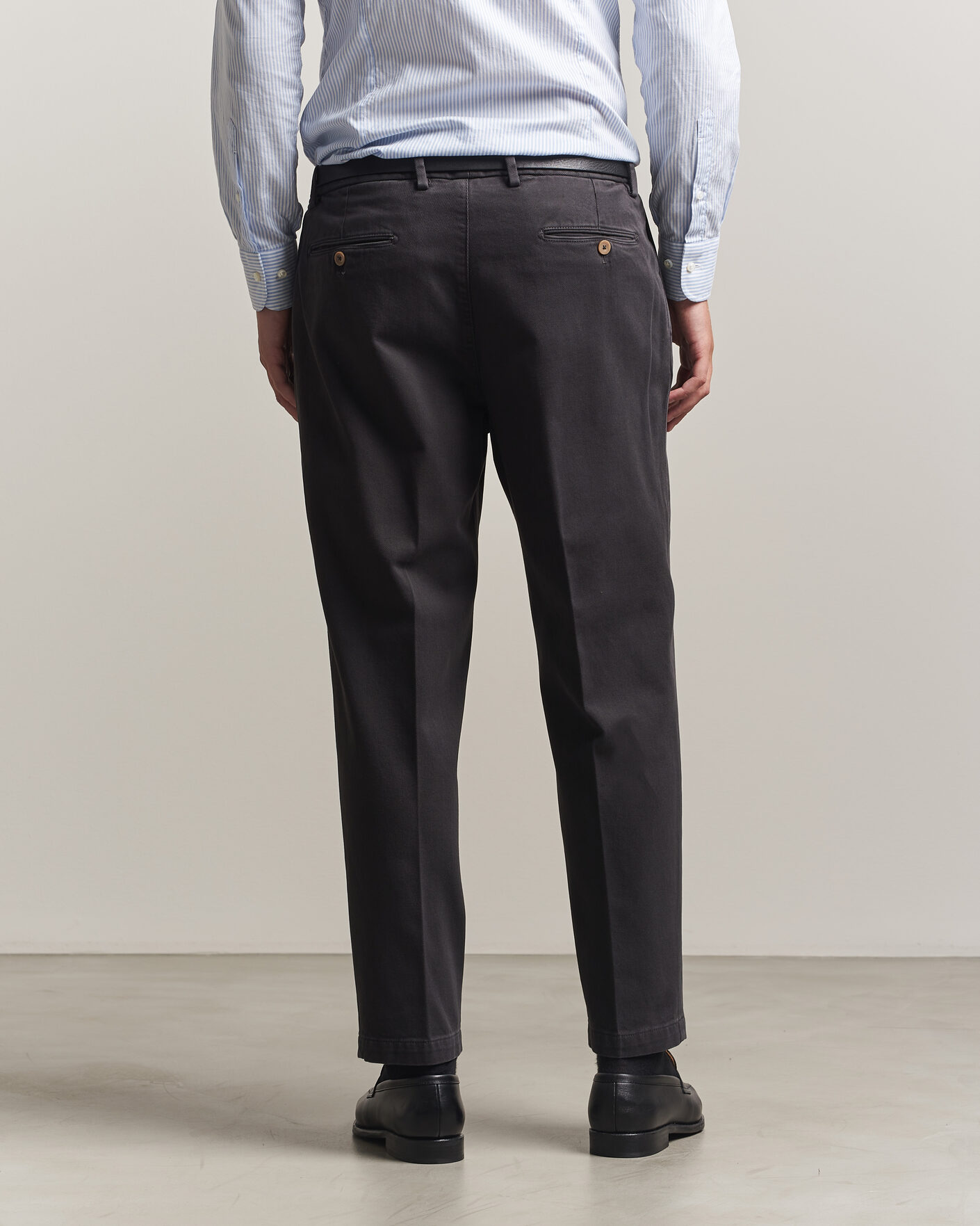 Herren | Hosen | Briglia 1949 | Portobello Loose Fit Cotton Trousers Dark Grey