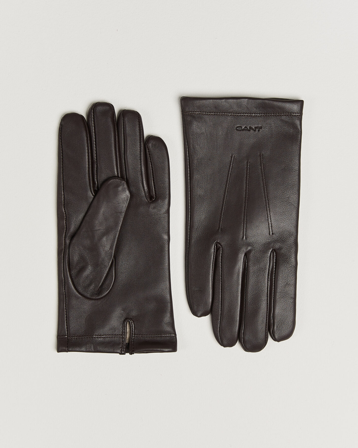 Herren | Handschuhe | Gant | Cashmere Lined Leather Glove Deep Brown