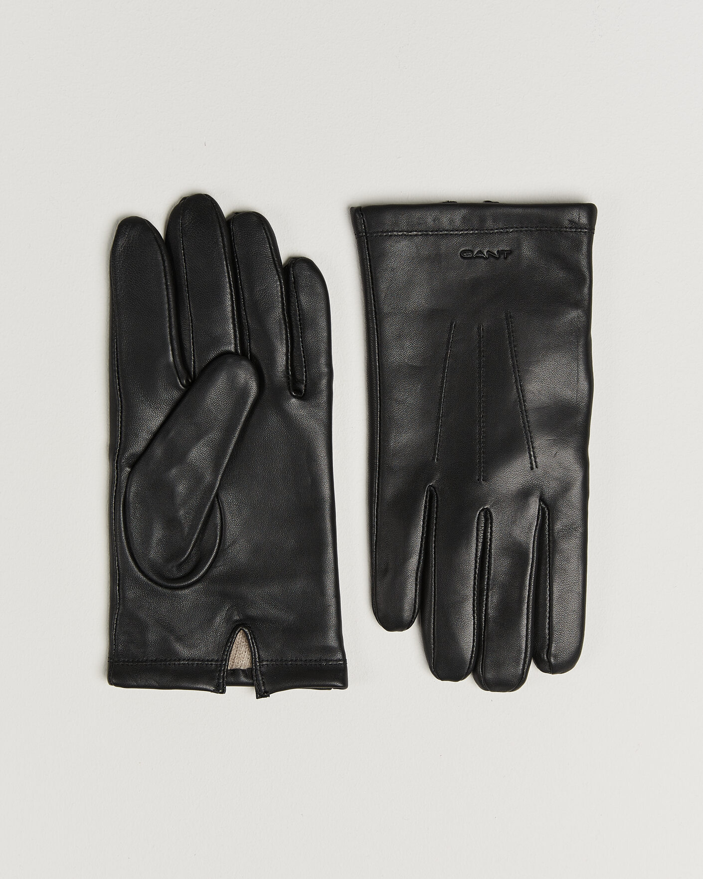Herren | Handschuhe | Gant | Cashmere Lined Leather Glove Black