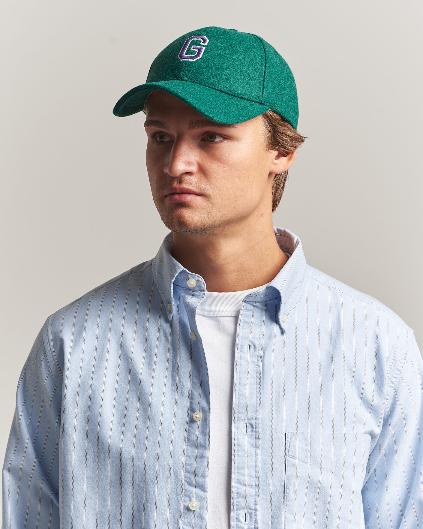 Herren | Hüte & Mützen | Gant | G Badge Wool Melton Cap Dark Emerald