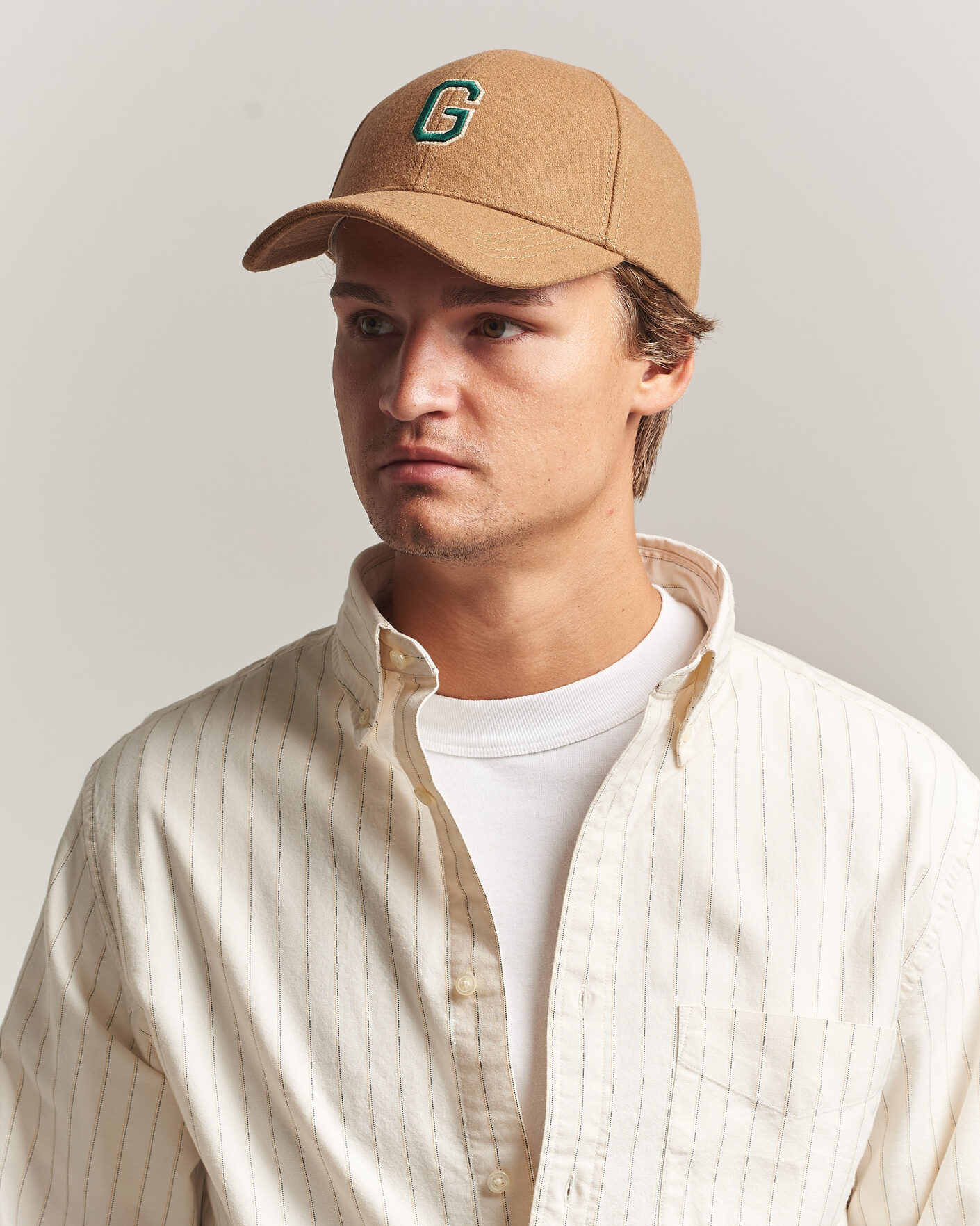 Herren | Hüte & Mützen | Gant | G Badge Wool Melton Cap Autumn Yellow