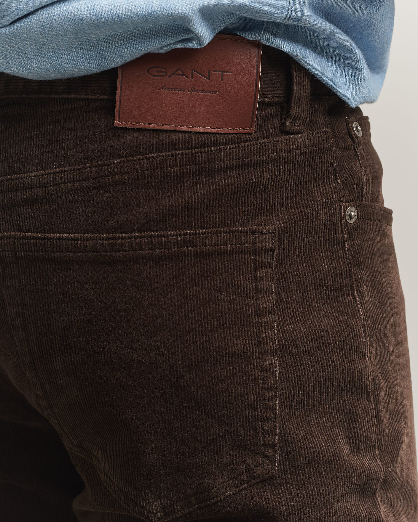 Herren | Hosen | Gant | Regular Fit Corduroy 5-Pocket Pants Black Brown