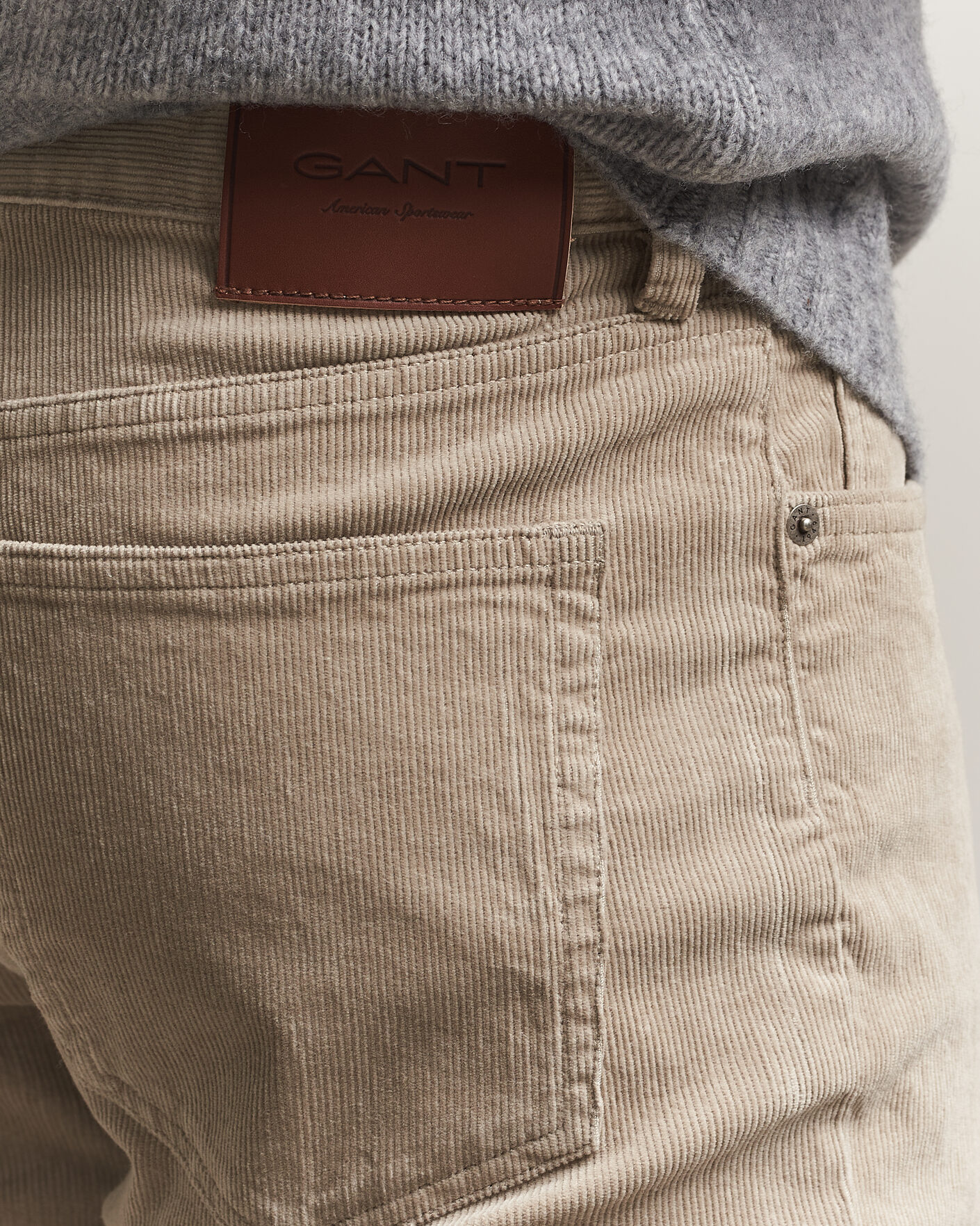 Herren | Hosen | Gant | Regular Fit Corduroy 5-Pocket Pants Mist Taupe