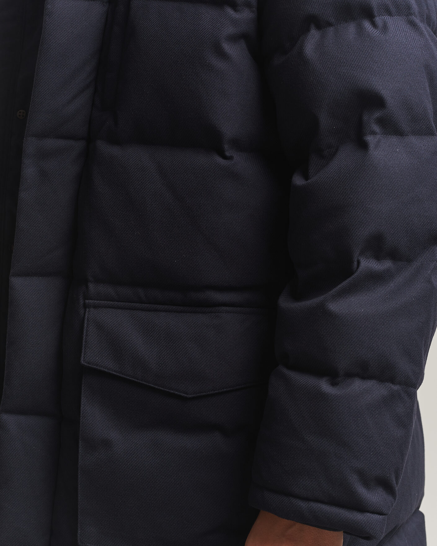 Herren | Jacken | Gant | Flannel Down Hooded Parka Evening Blue