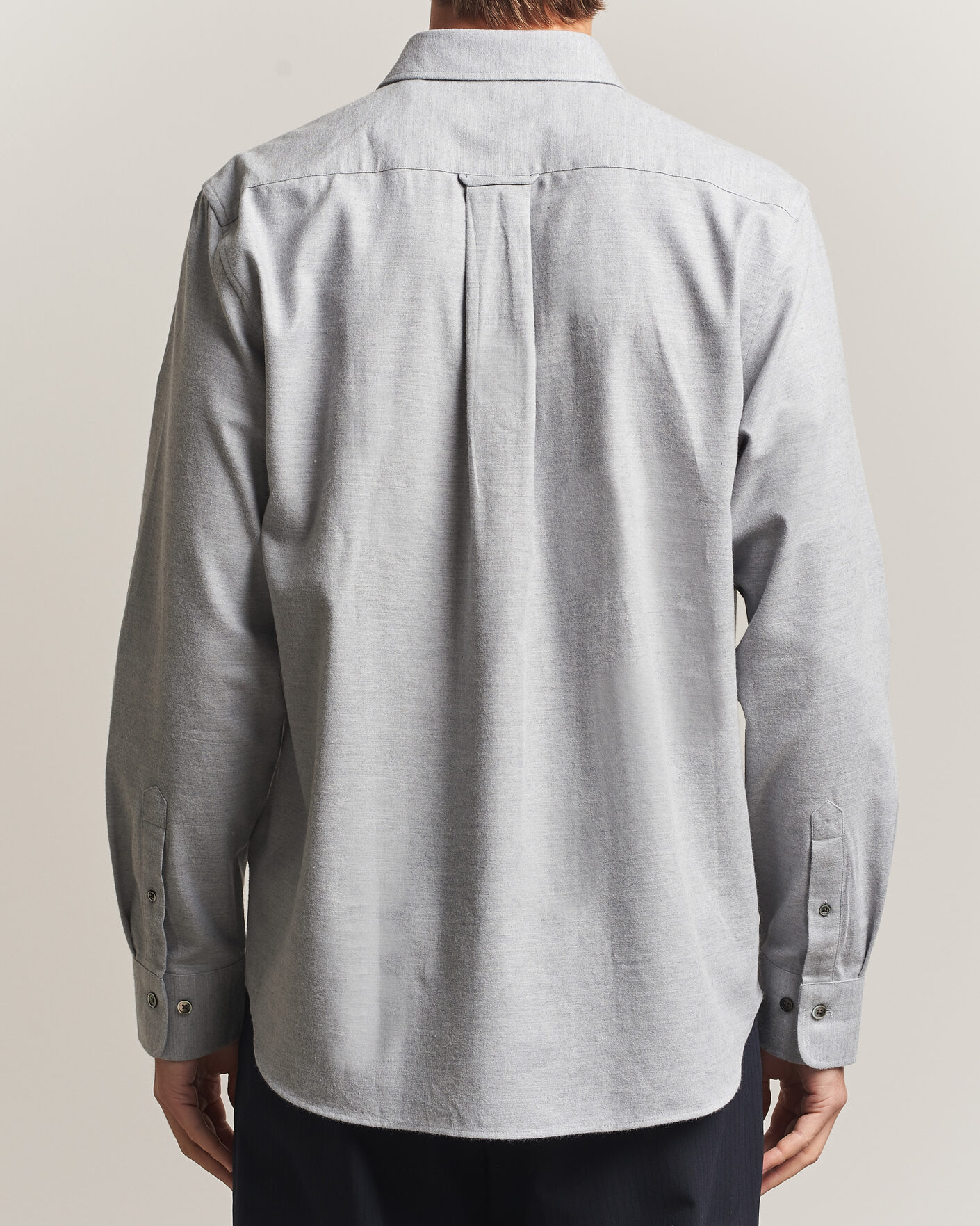 Herren | Hemden | Gant | Regular Fit Flannel Shirt Grey Melange