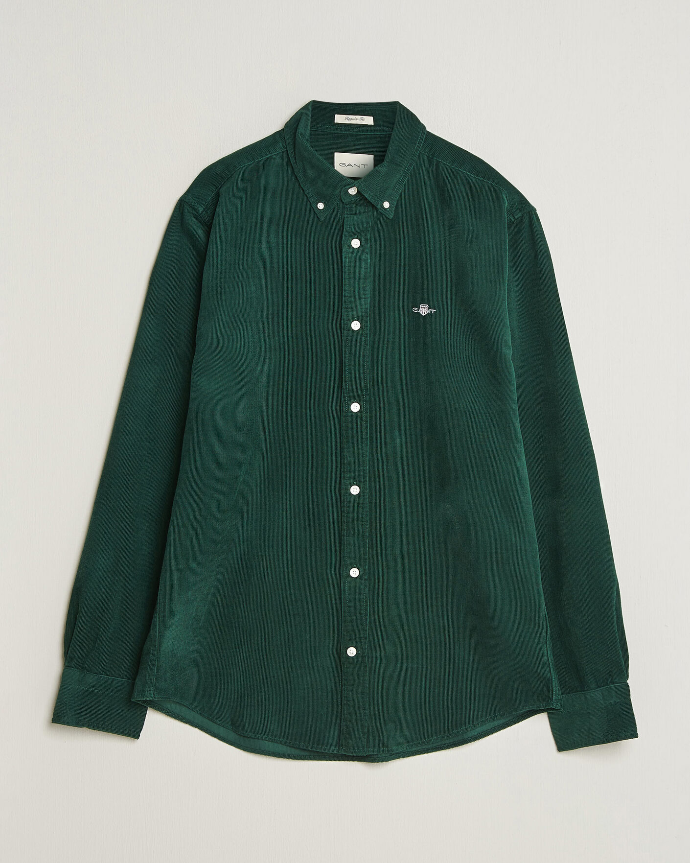 Herren | Hemden | Gant | Regular Fit Corduroy Shirt Tartan Green