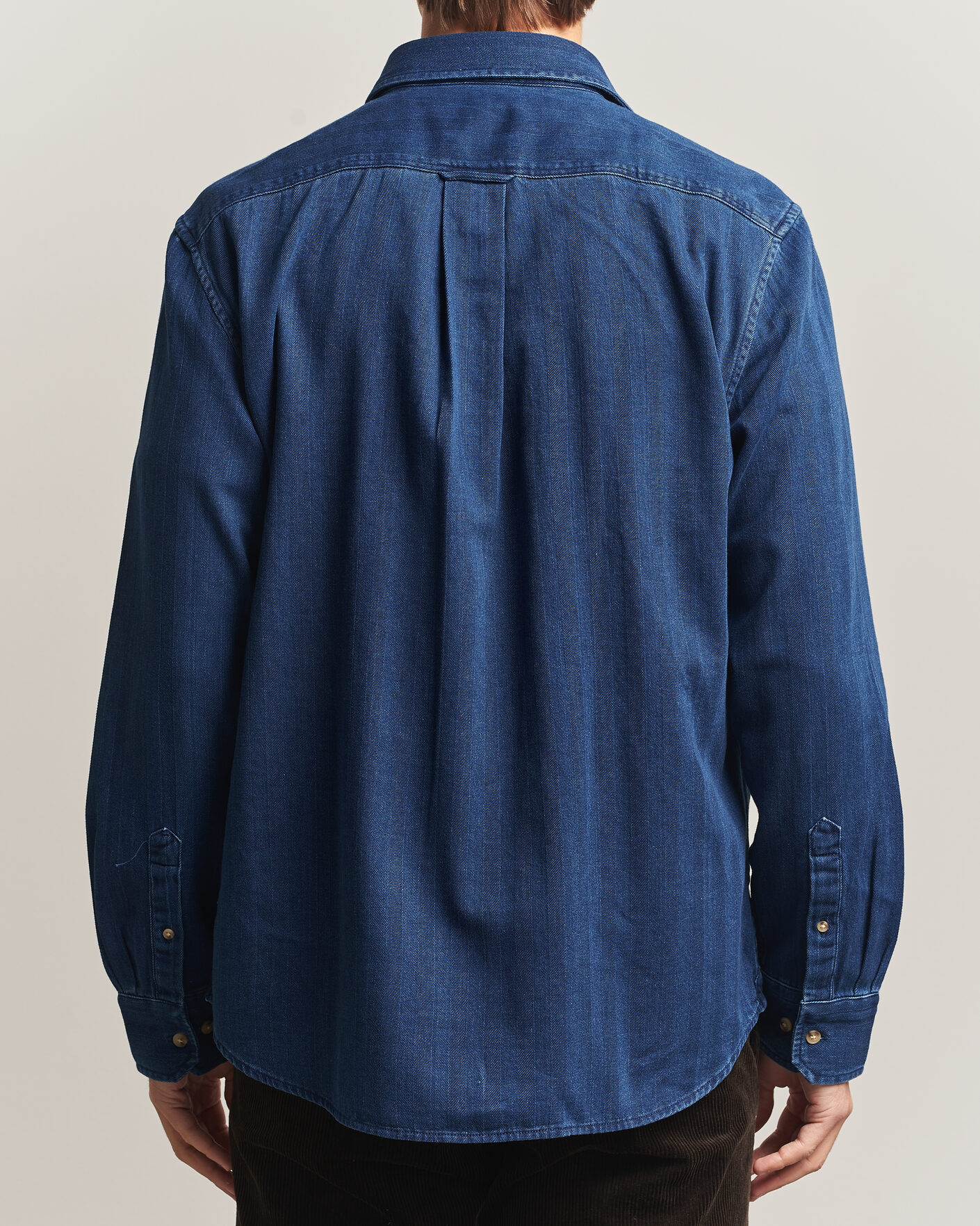 Herren | Hemden | Gant | Regular Fit Indigo Herringbone Overshirt Mid Blue