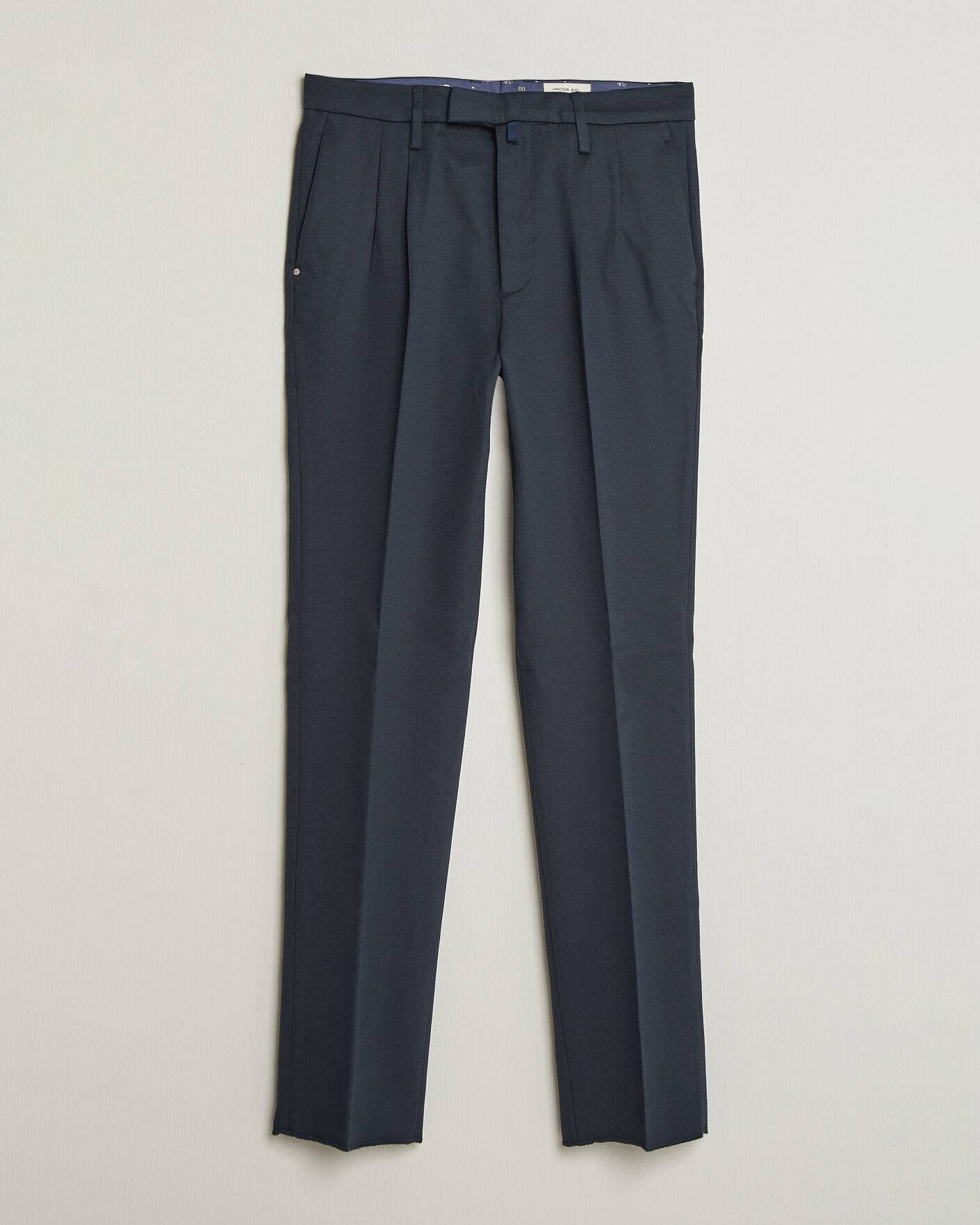 Herren | Hosen | Jacob Cohën | Lucas Pleated Cotton Gabardine Trousers Navy