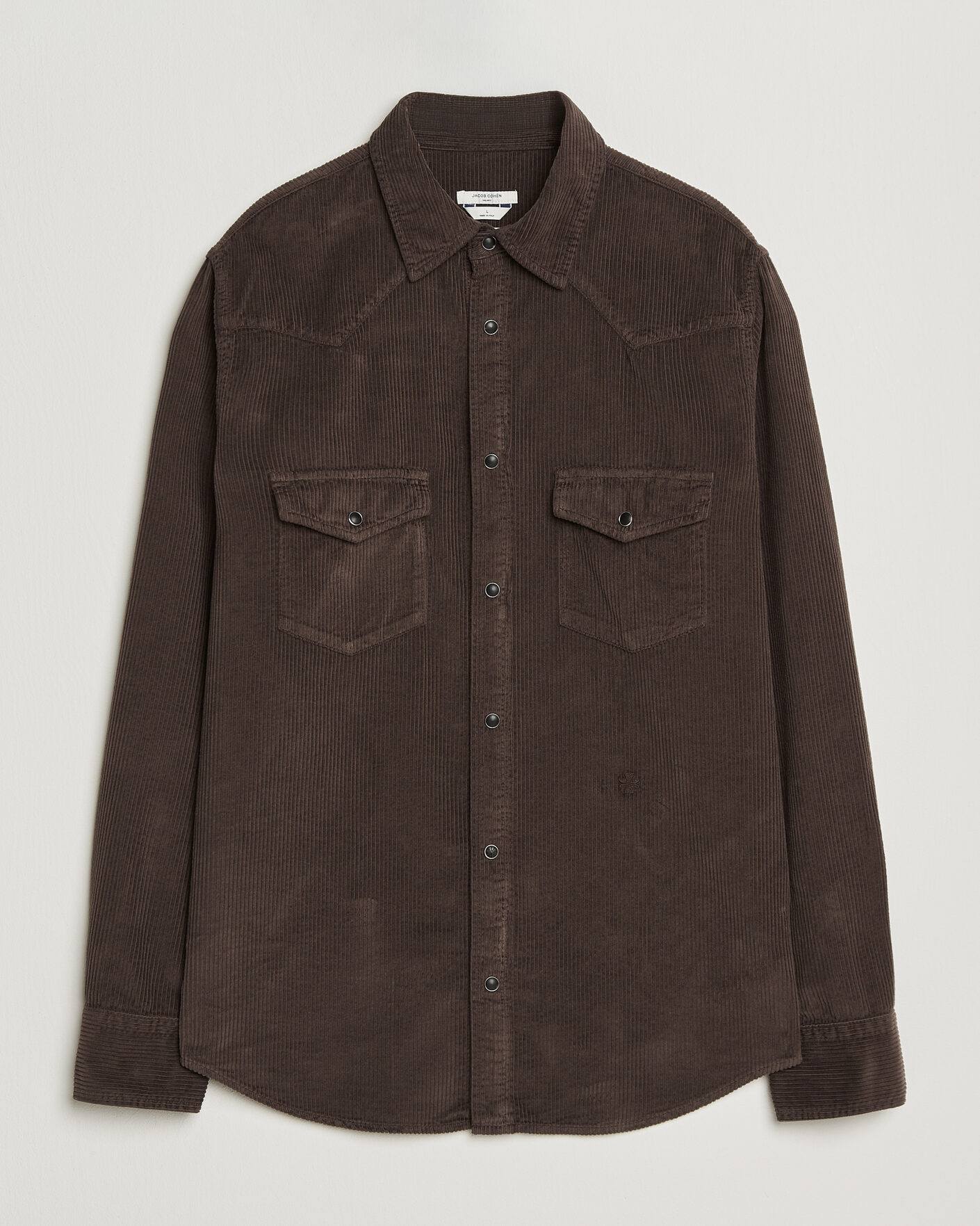 Herren | Hemden | Jacob Cohën | Cord Pocket Overshirt Brown