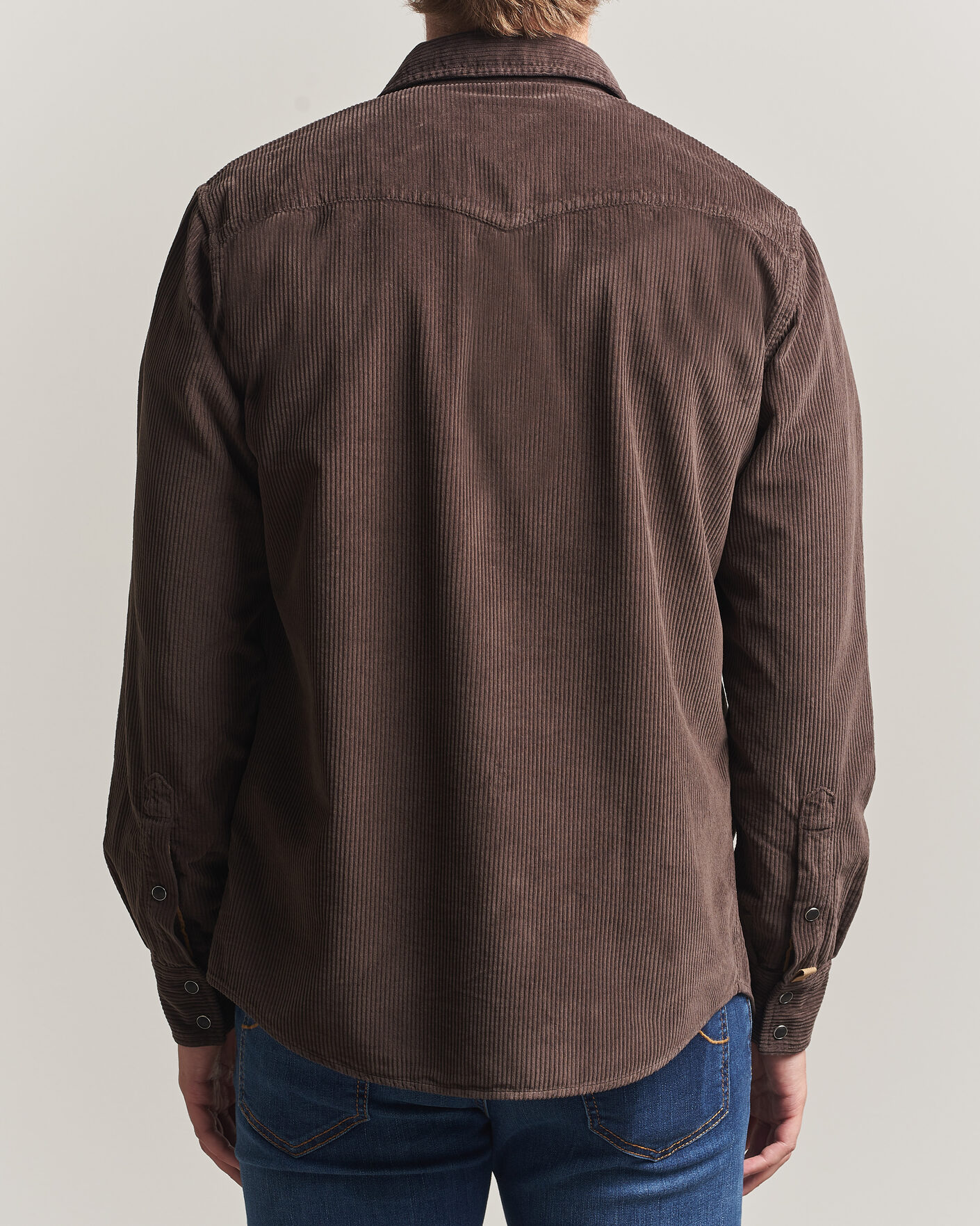 Herren | Hemden | Jacob Cohën | Cord Pocket Overshirt Brown