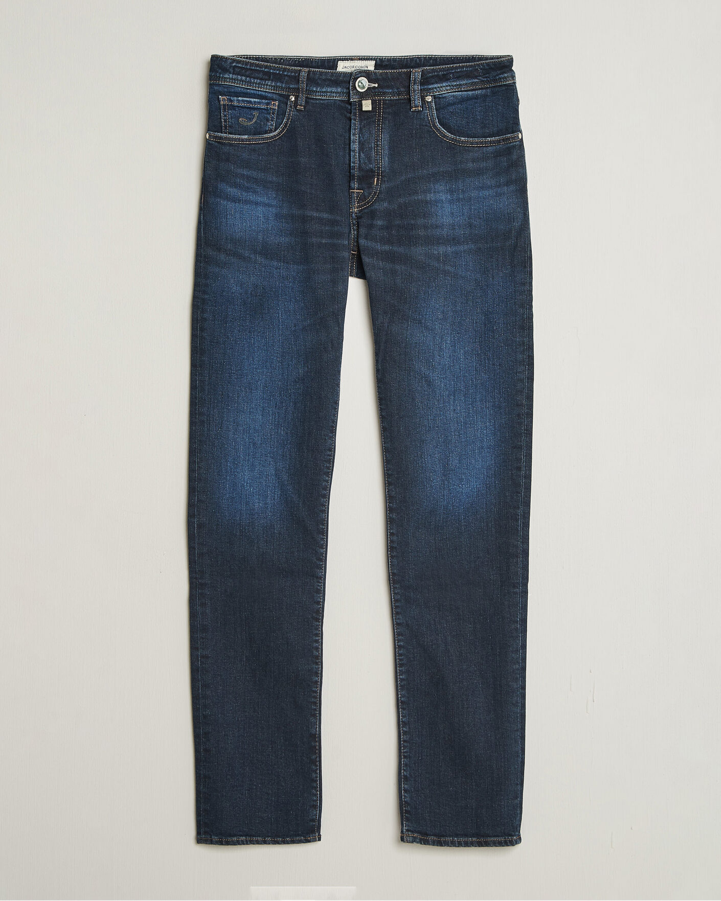 Herren | Jeans | Jacob Cohën | Bard Slim Fit Apres Ski Patch Stretch Jeans Blue