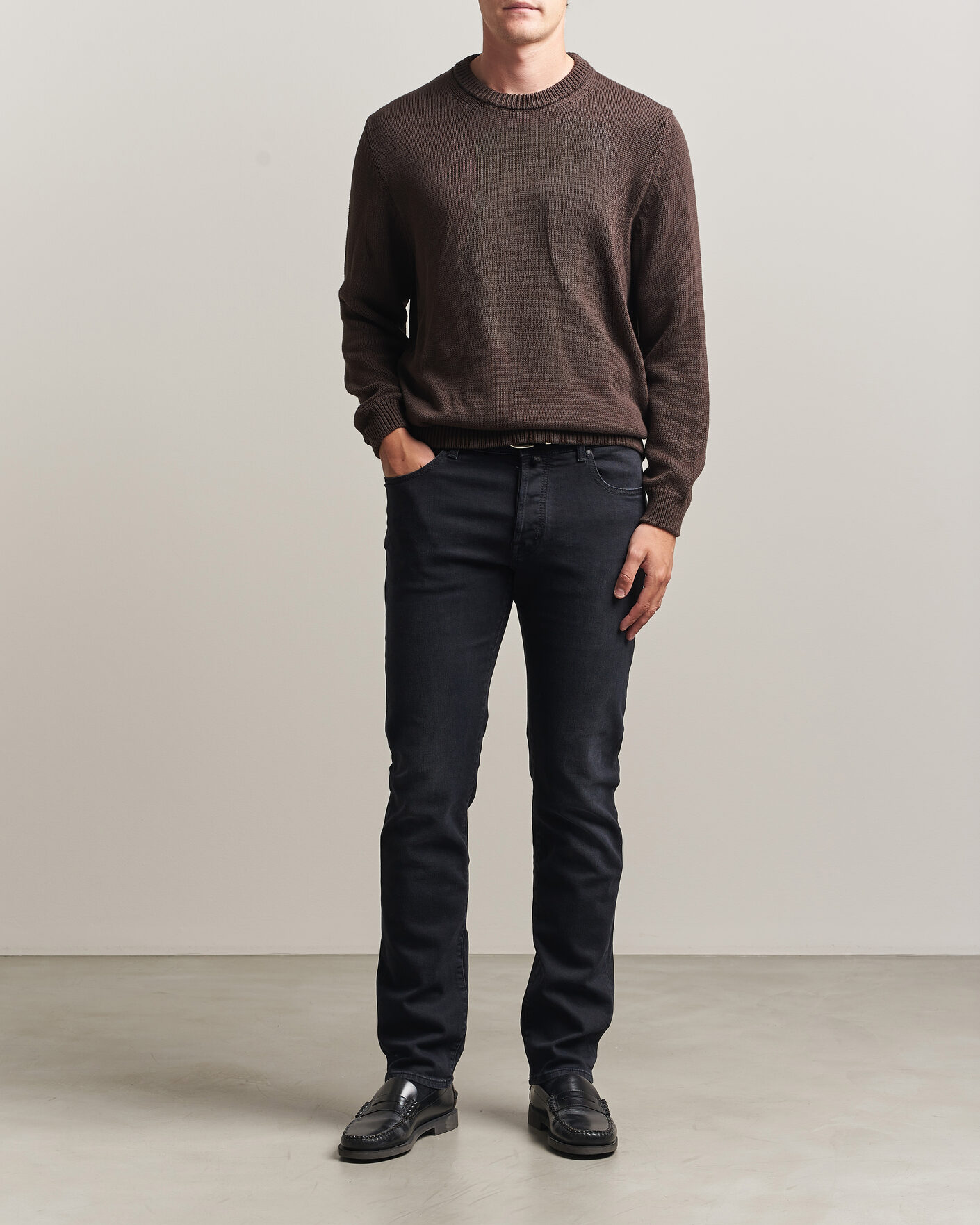 Herren | Jeans | Jacob Cohën | Bard Slim Fit Stretch Jeans Washed Black