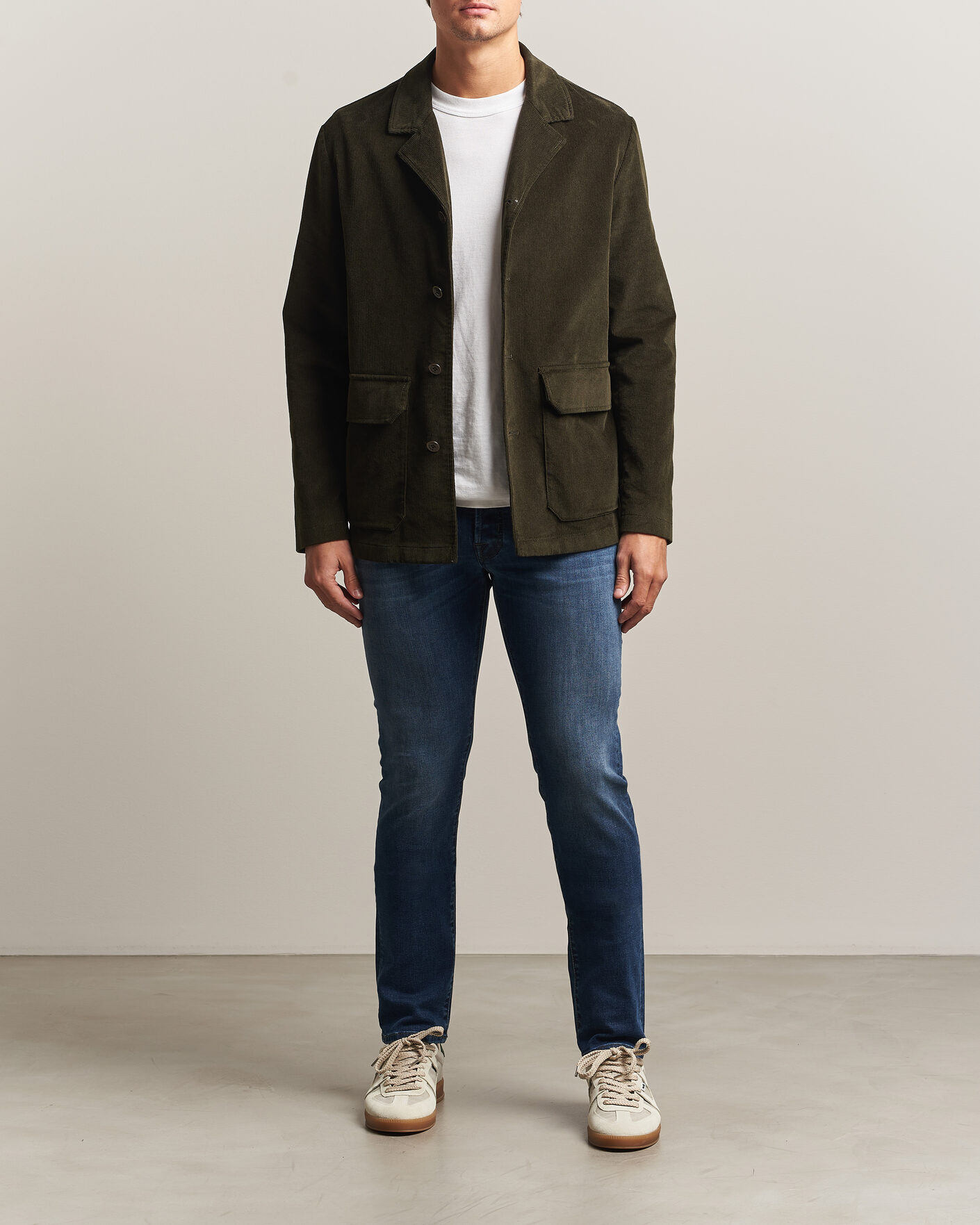 Herren | Jeans | Jacob Cohën | Bard Slim Fit Stretch Jeans Mid Blue