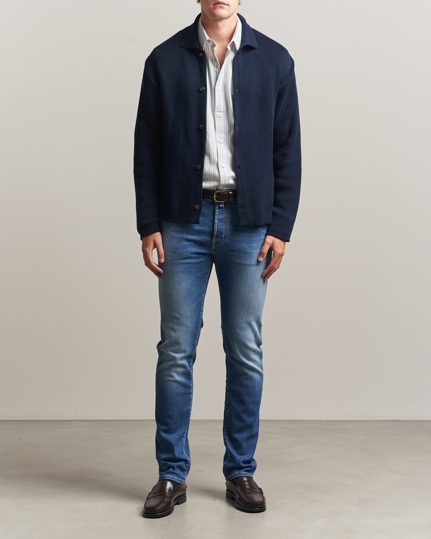 Herren | Jeans | Jacob Cohën | Bard Slim Fit Stretch Jeans Light Blue
