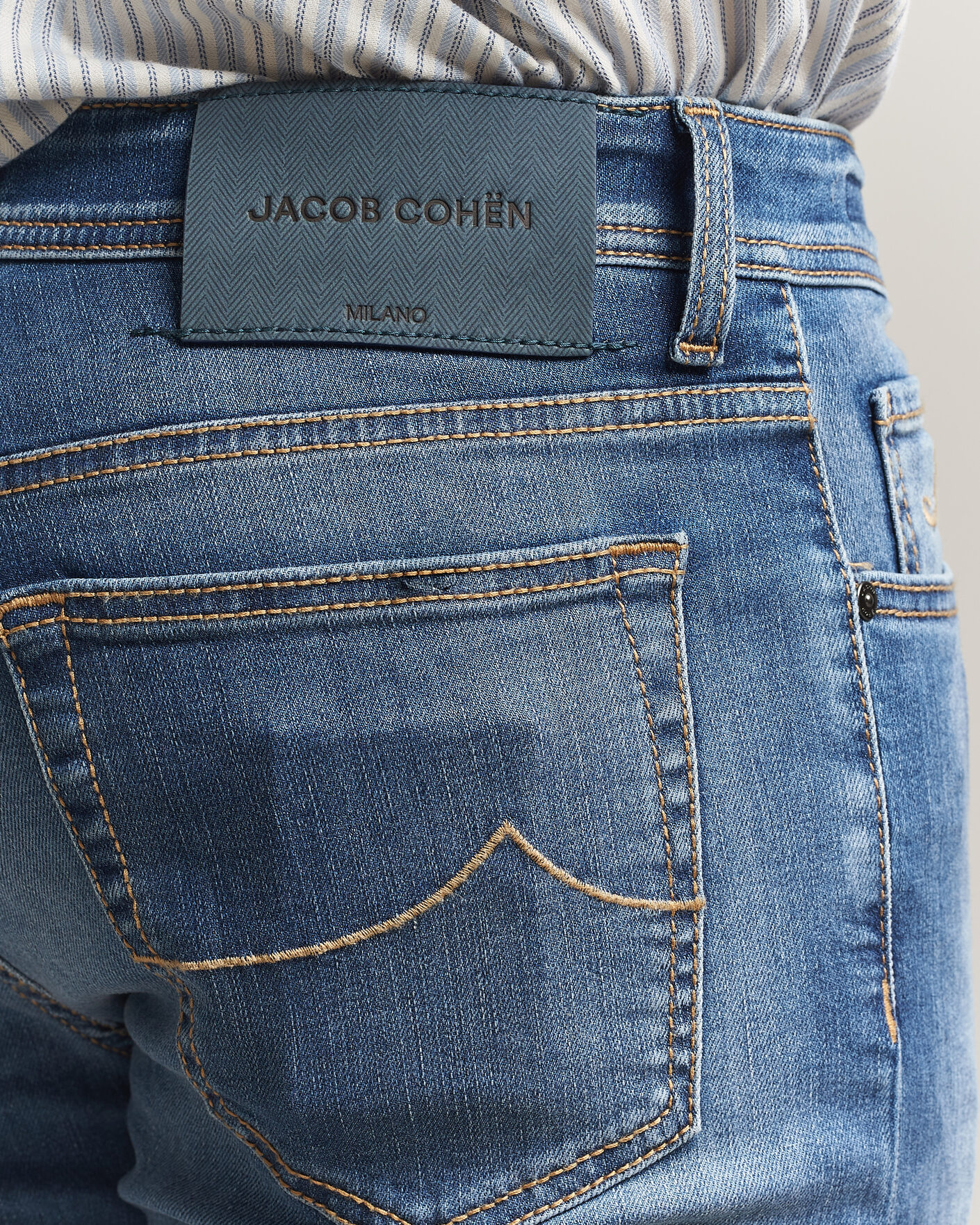 Herren | Jeans | Jacob Cohën | Bard Slim Fit Stretch Jeans Light Blue
