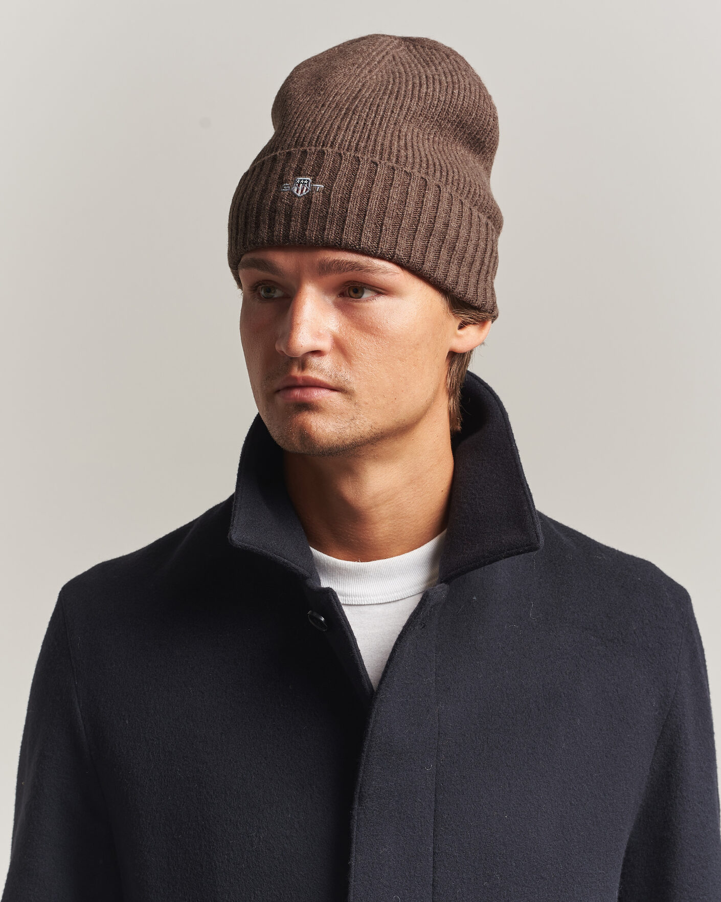 Herren | Mützen | Gant | Wool Beanie Shadow Brown