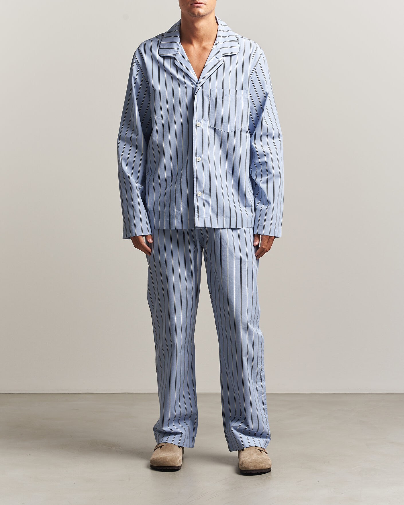 Herren | Schlafanzüge & Bademäntel | Gant | Poplin Striped Pyjama Set Light Blue
