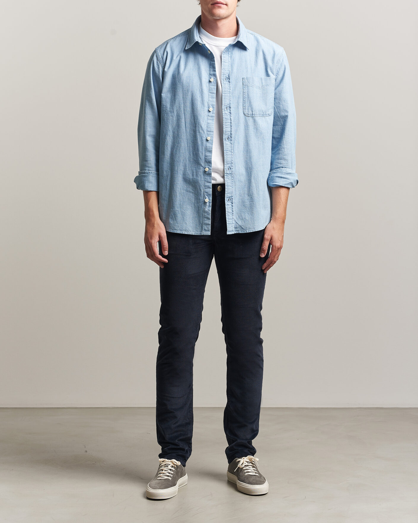 Herren | Hosen | Jacob Cohën | Bard 5-Pocket Medium Corduroy Trousers Navy