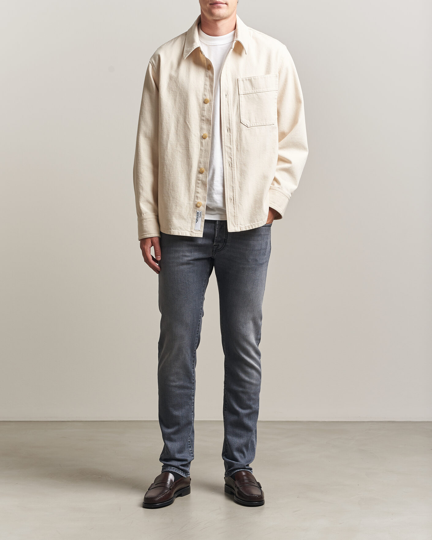 Herren | Jeans | Jacob Cohën | Bard Slim Fit Stretch Jeans Light Grey