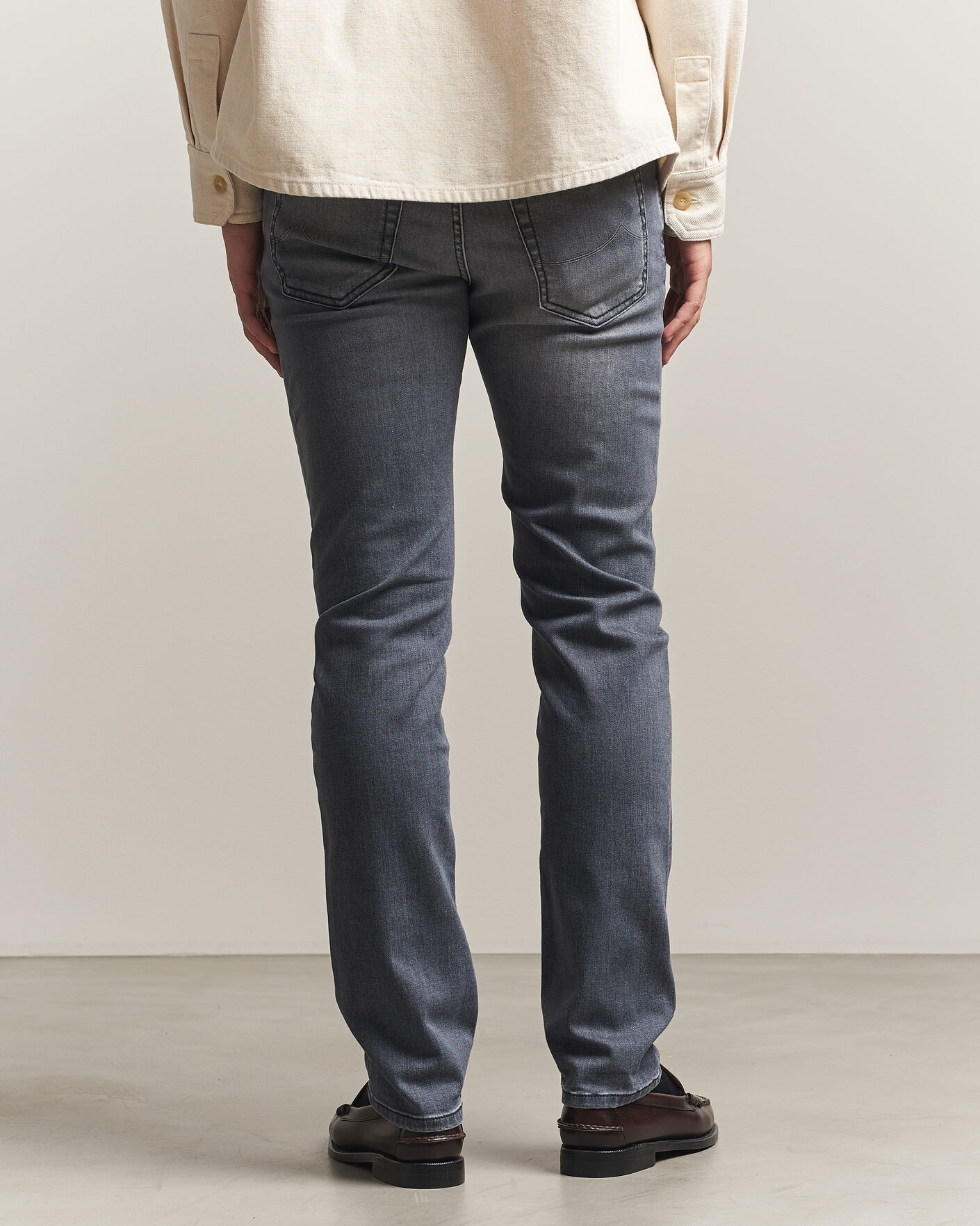 Herren | Jeans | Jacob Cohën | Bard Slim Fit Stretch Jeans Light Grey