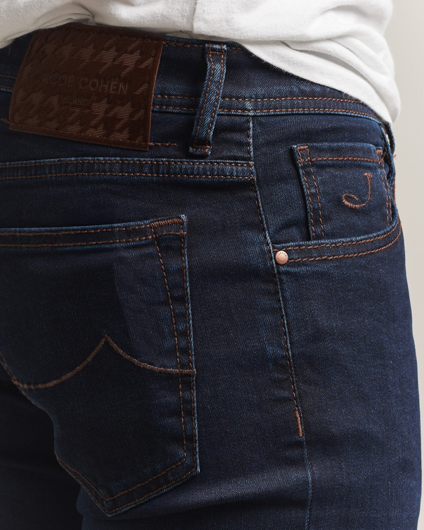 Herren | Jeans | Jacob Cohën | Nick Slim Fit Rinse Wash Stretch Jeans Dark Blue