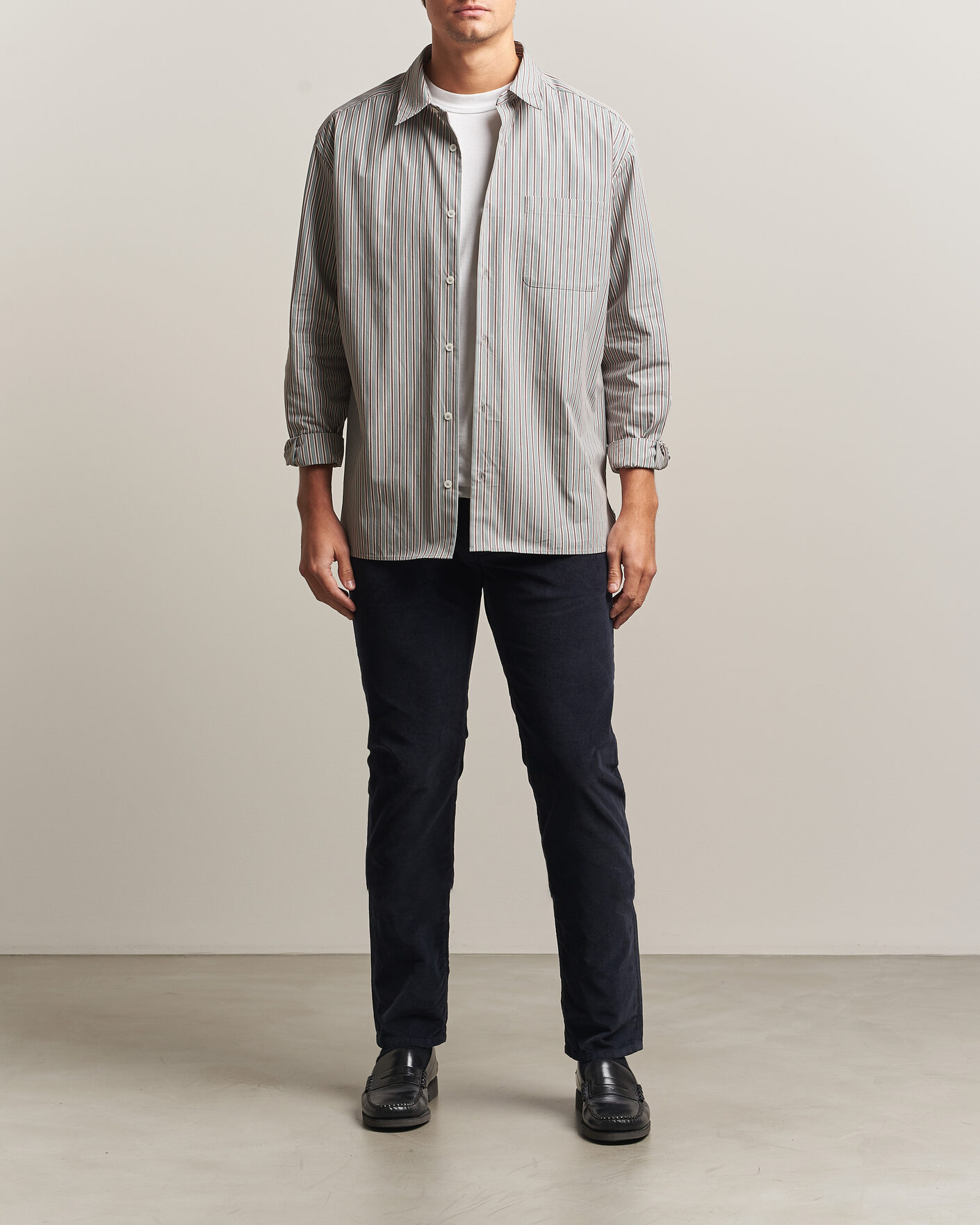 Herren | Hosen | Jacob Cohën | Nick Slim Fit Cotton Trousers Navy