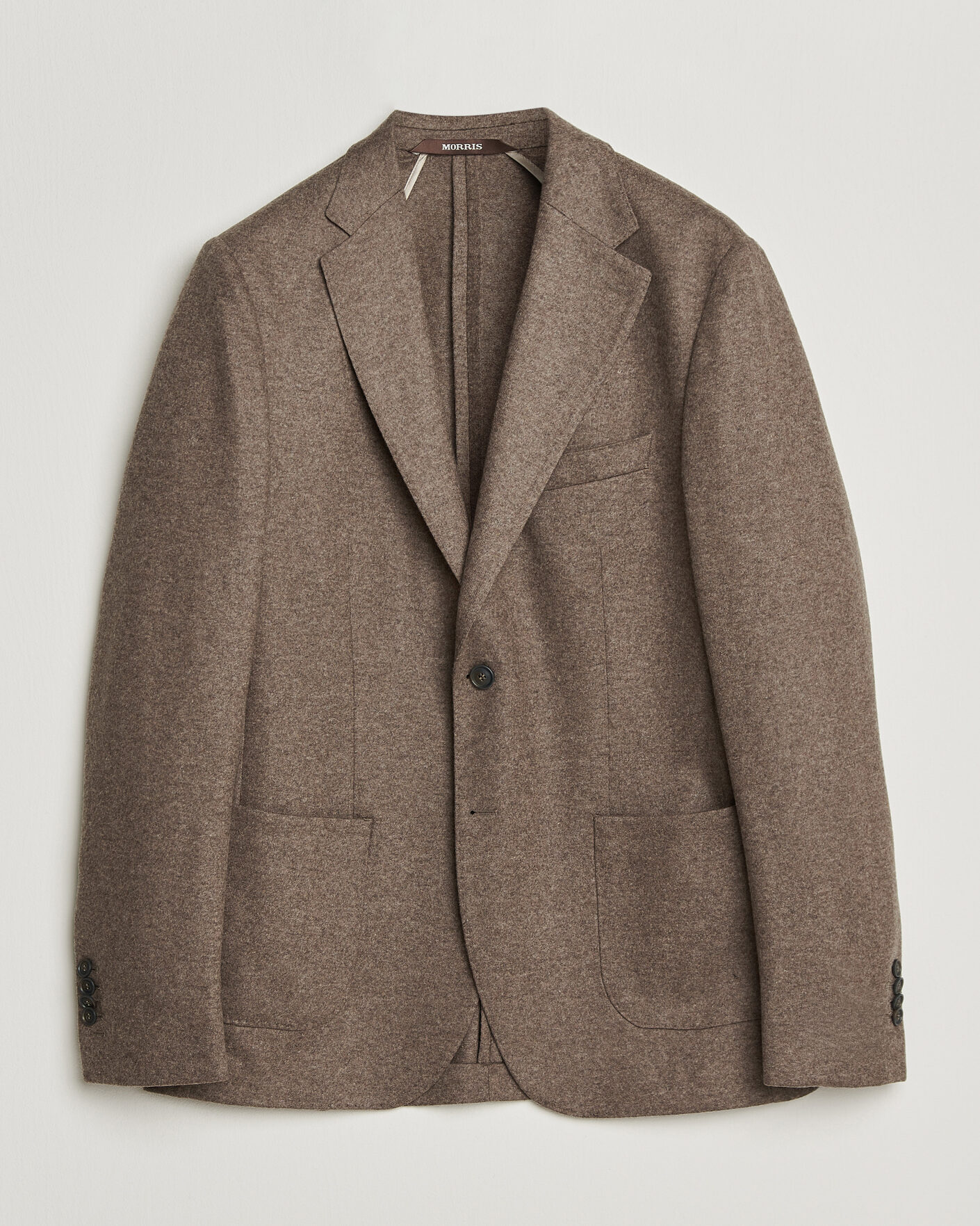 Herren | Sakkos | Morris | Wool Jersey Blazer Brown