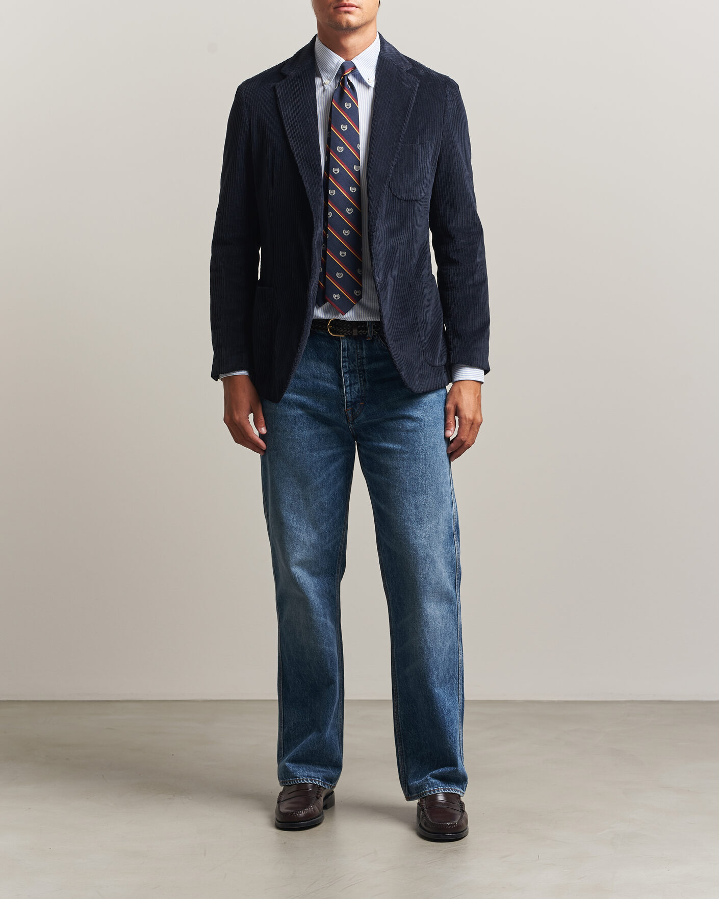 Herren | Sakkos | Morris | Washed Cord Blazer Navy