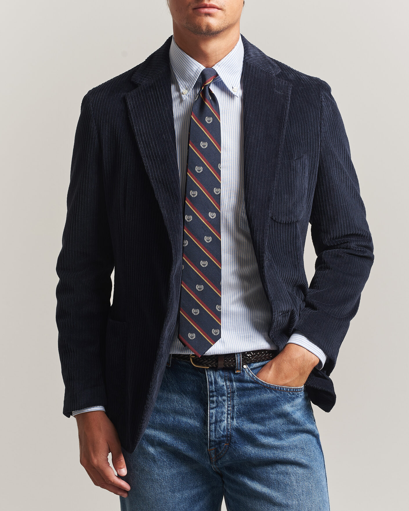 Herren | Sakkos | Morris | Washed Cord Blazer Navy