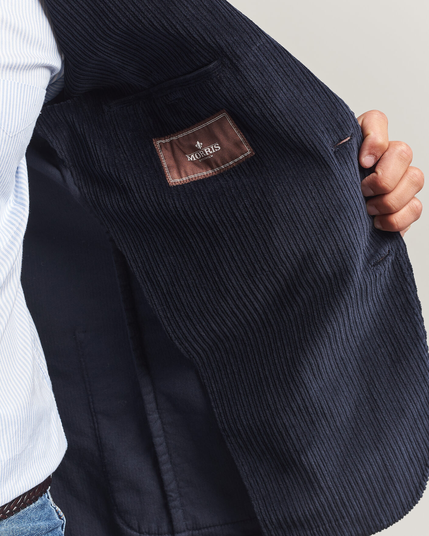Herren | Sakkos | Morris | Washed Cord Blazer Navy