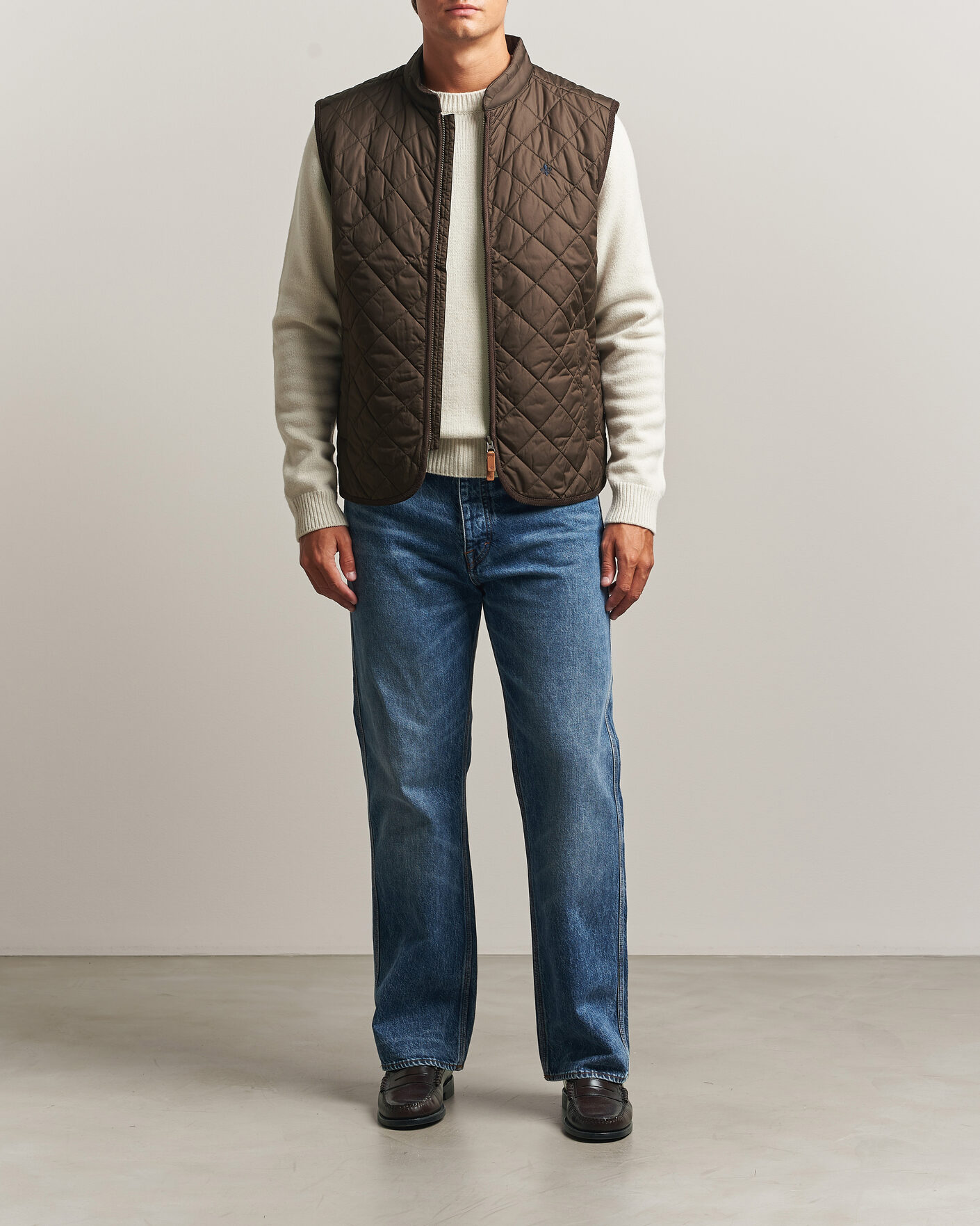 Herren | Westen | Morris | Teddy Quilted Vest Brown