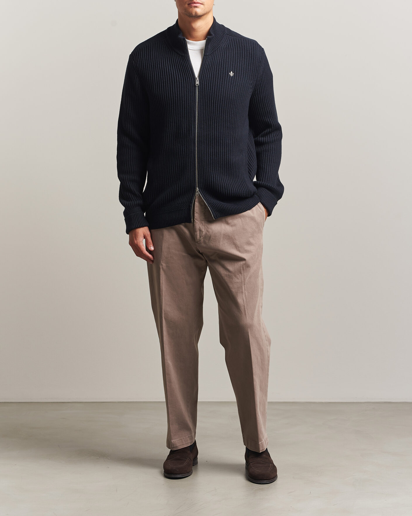 Herren | Pullover | Morris | Duncan Zip Cardigan Old Blue