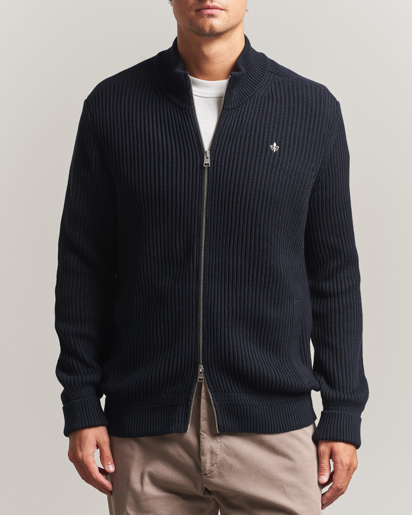Herren | Pullover | Morris | Duncan Zip Cardigan Old Blue