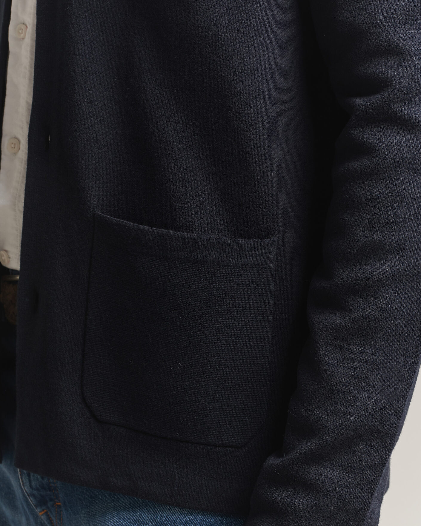 Herren | Pullover | Morris | Dudley Knitted Overshirt Navy