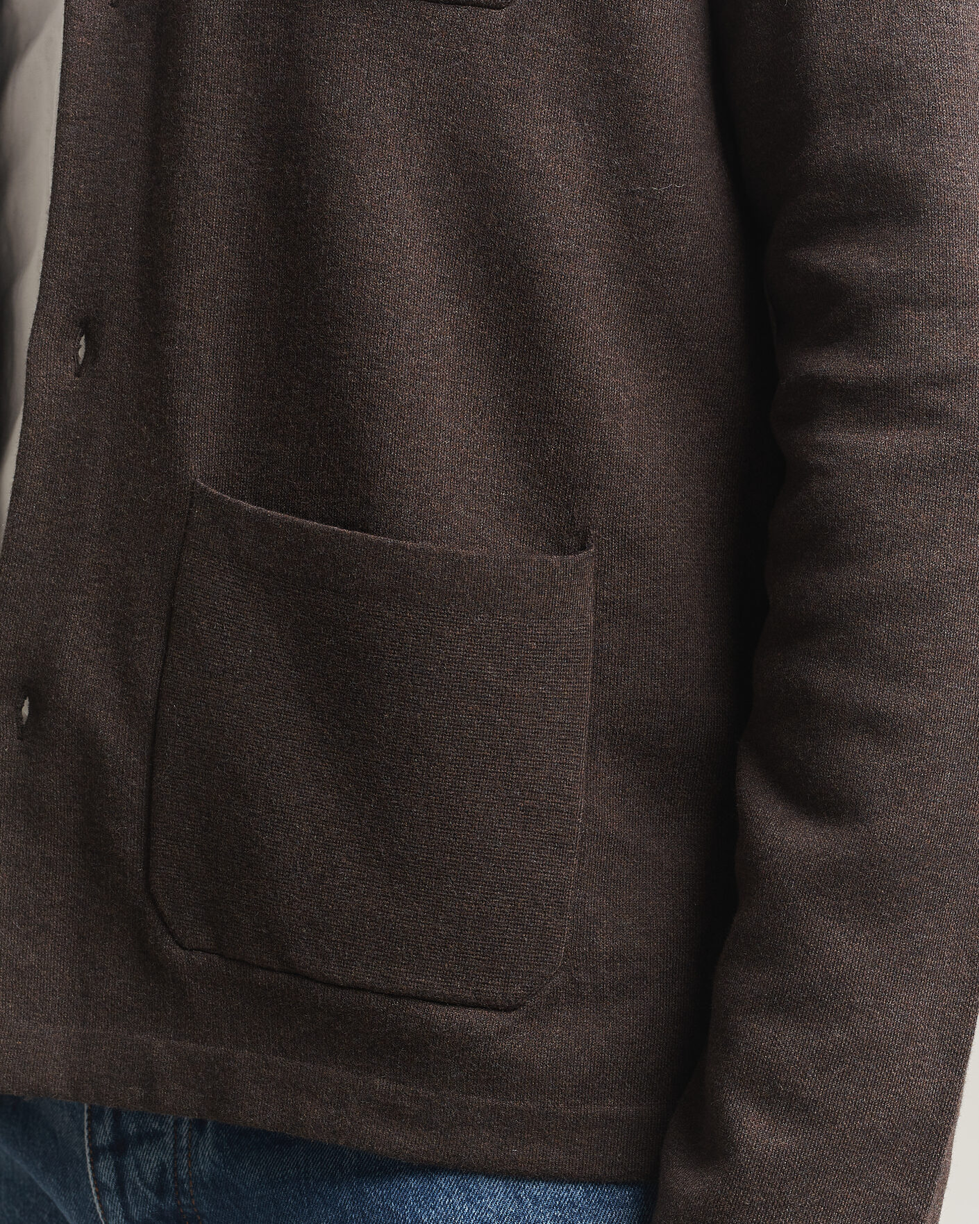 Herren | Pullover | Morris | Dudley Knitted Overshirt Brown