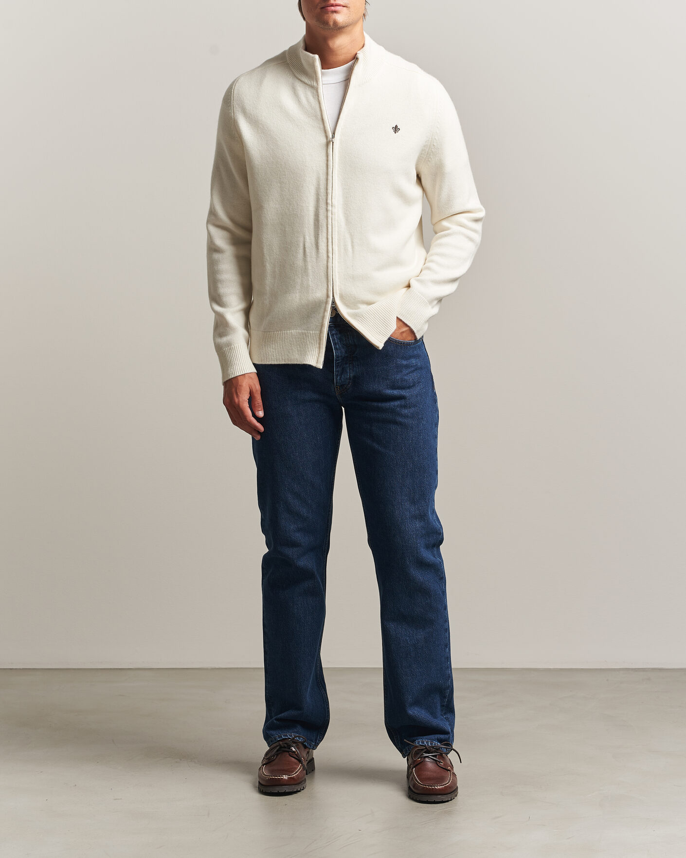 Herren | Pullover | Morris | Hertford Zip Cardigan Off White