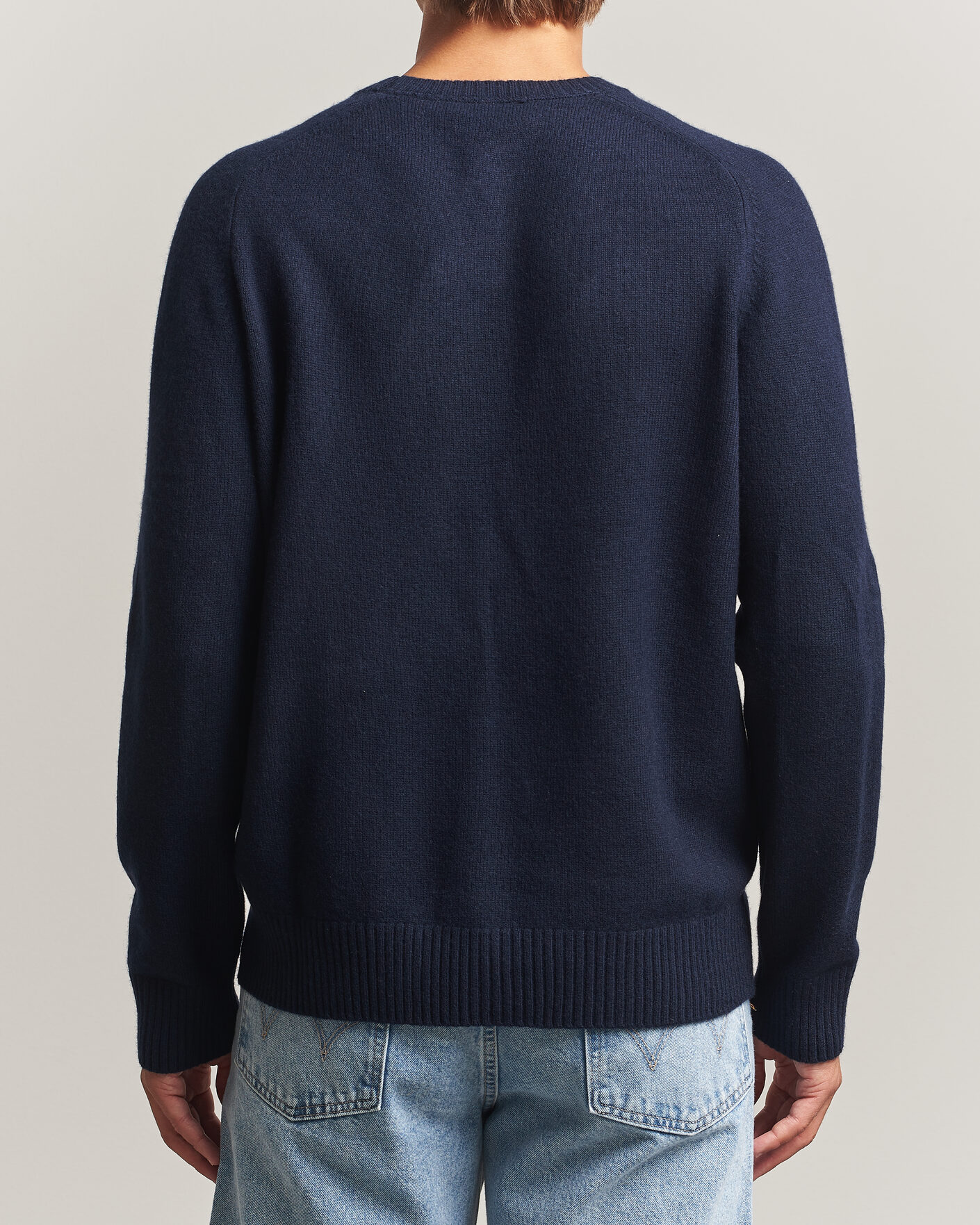 Herren | Pullover | Morris | Hertford Lambswool Crew Neck Navy
