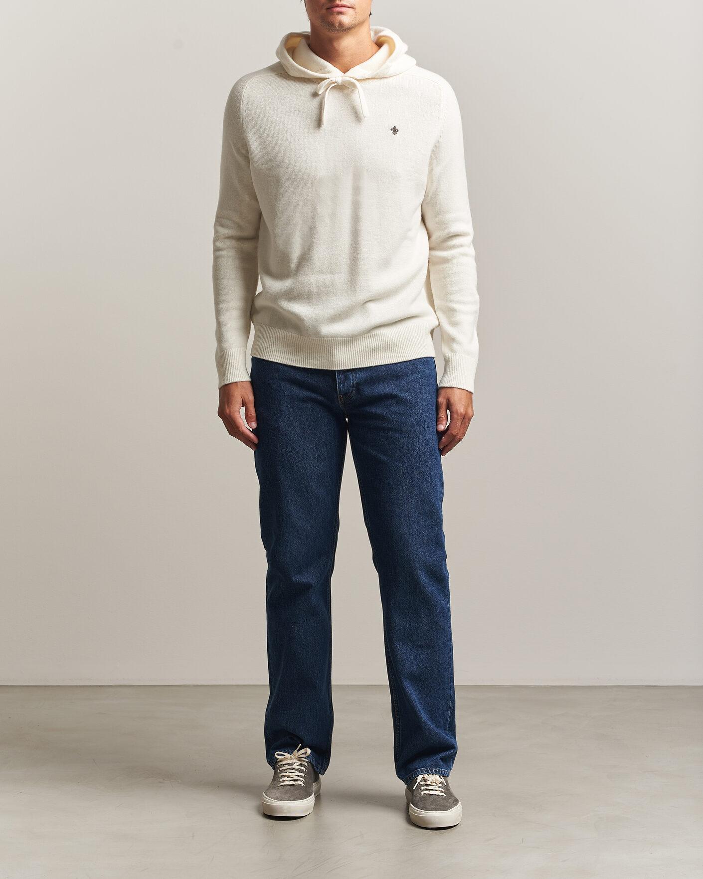 Herren | Pullover | Morris | Hertford Lambswool Hoodie Off White
