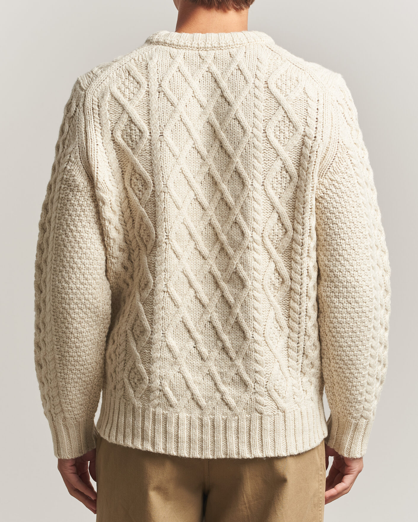 Herren | Pullover | Morris | Ramsey Cable Sweater Off White